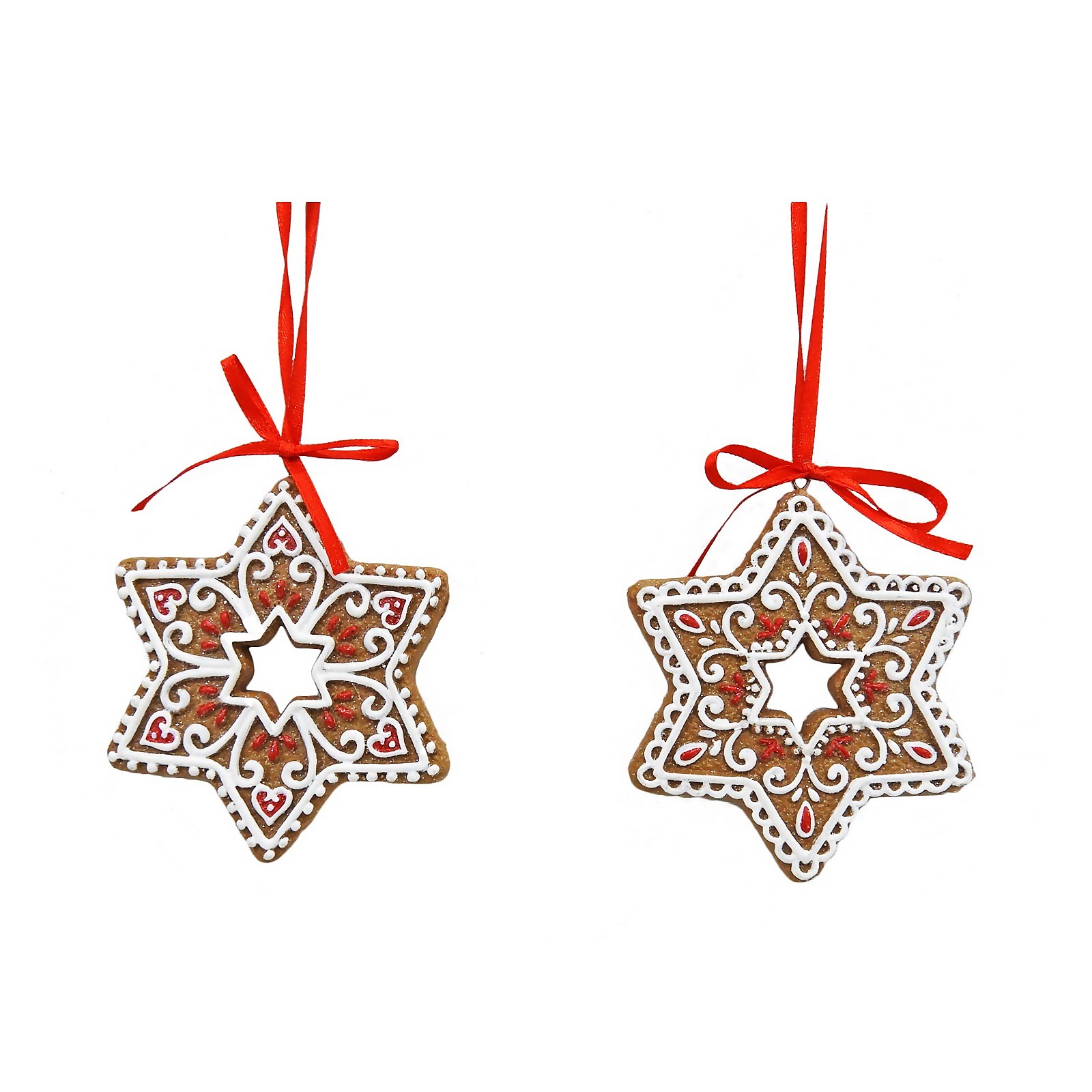 Photo of Gingerbread Stars Christmas Tree Decoration - Assorted Designs