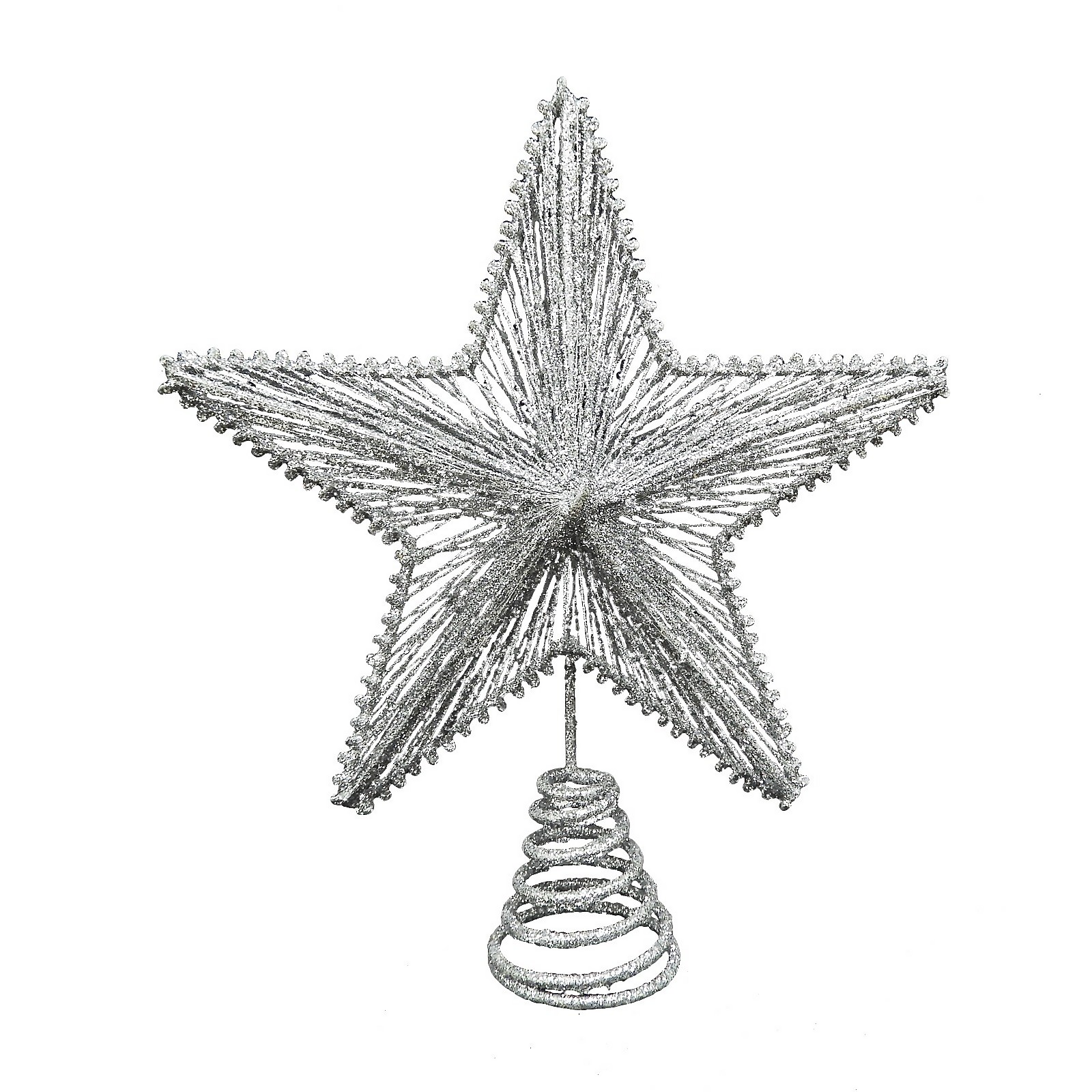 Photo of Silver Glitter 3d Christmas Tree Topper