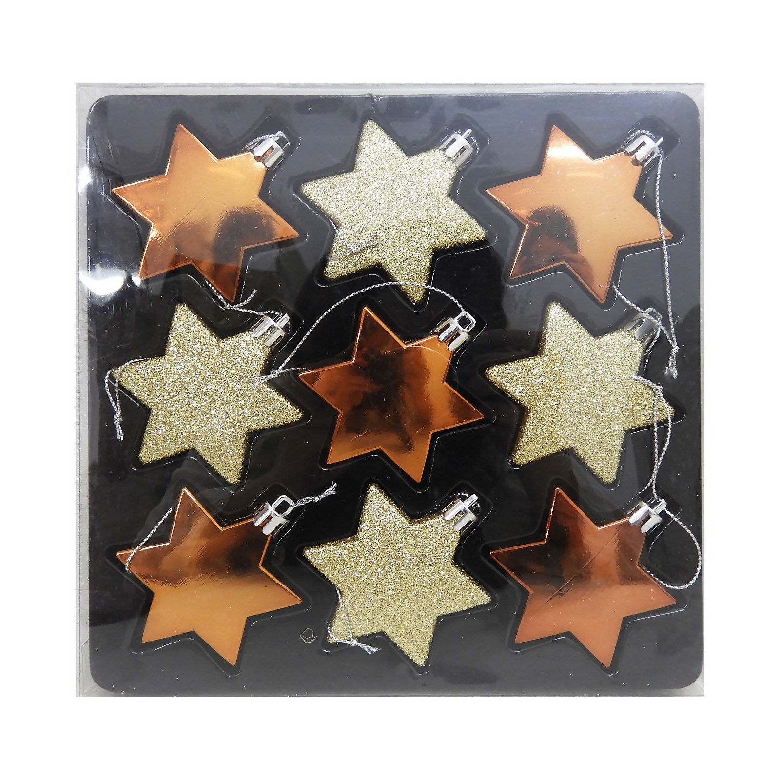 Photo of Refined Nature Stars Christmas Tree Decorations - Pack Of 9