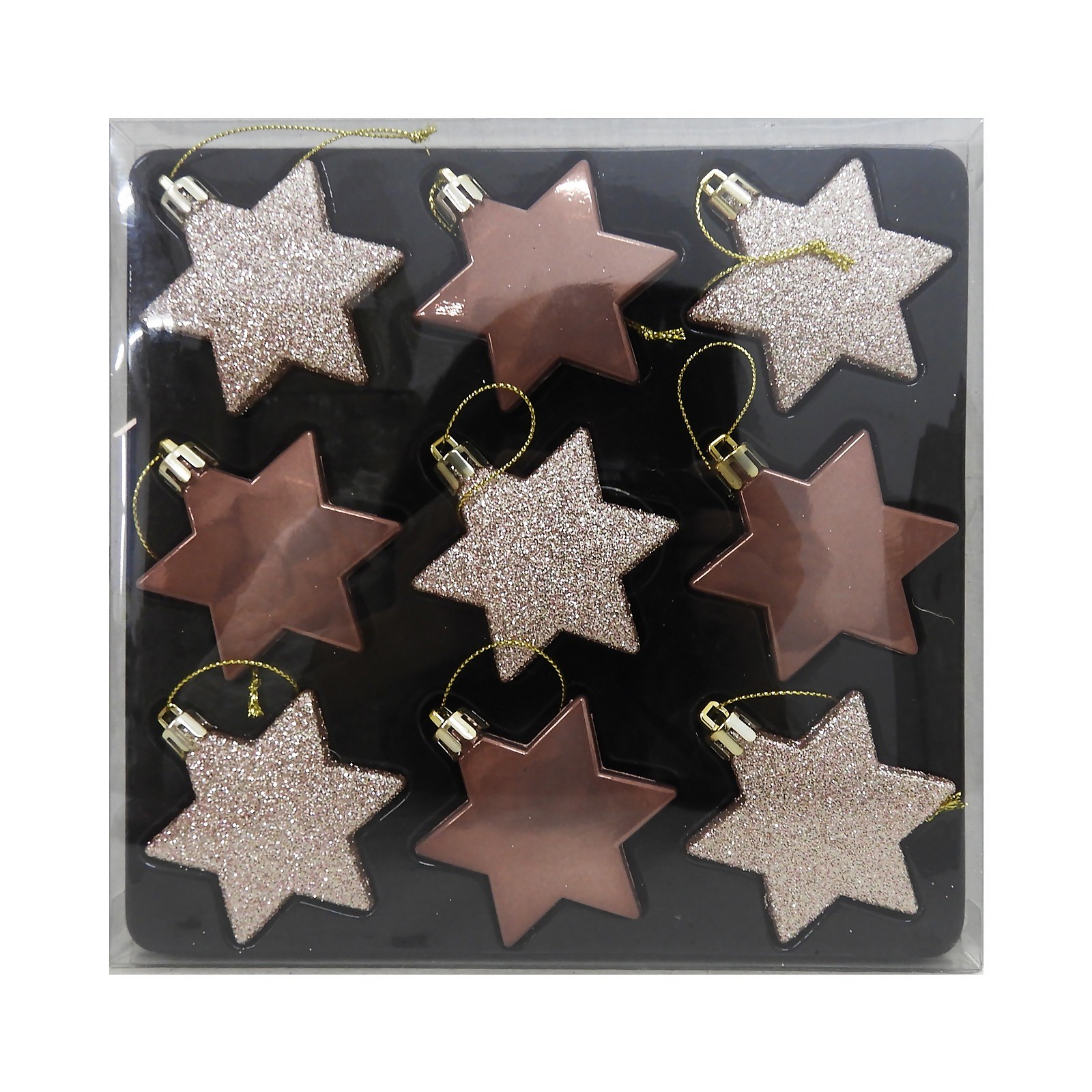 Photo of Elegance Stars Christmas Tree Decorations - Pack Of 9
