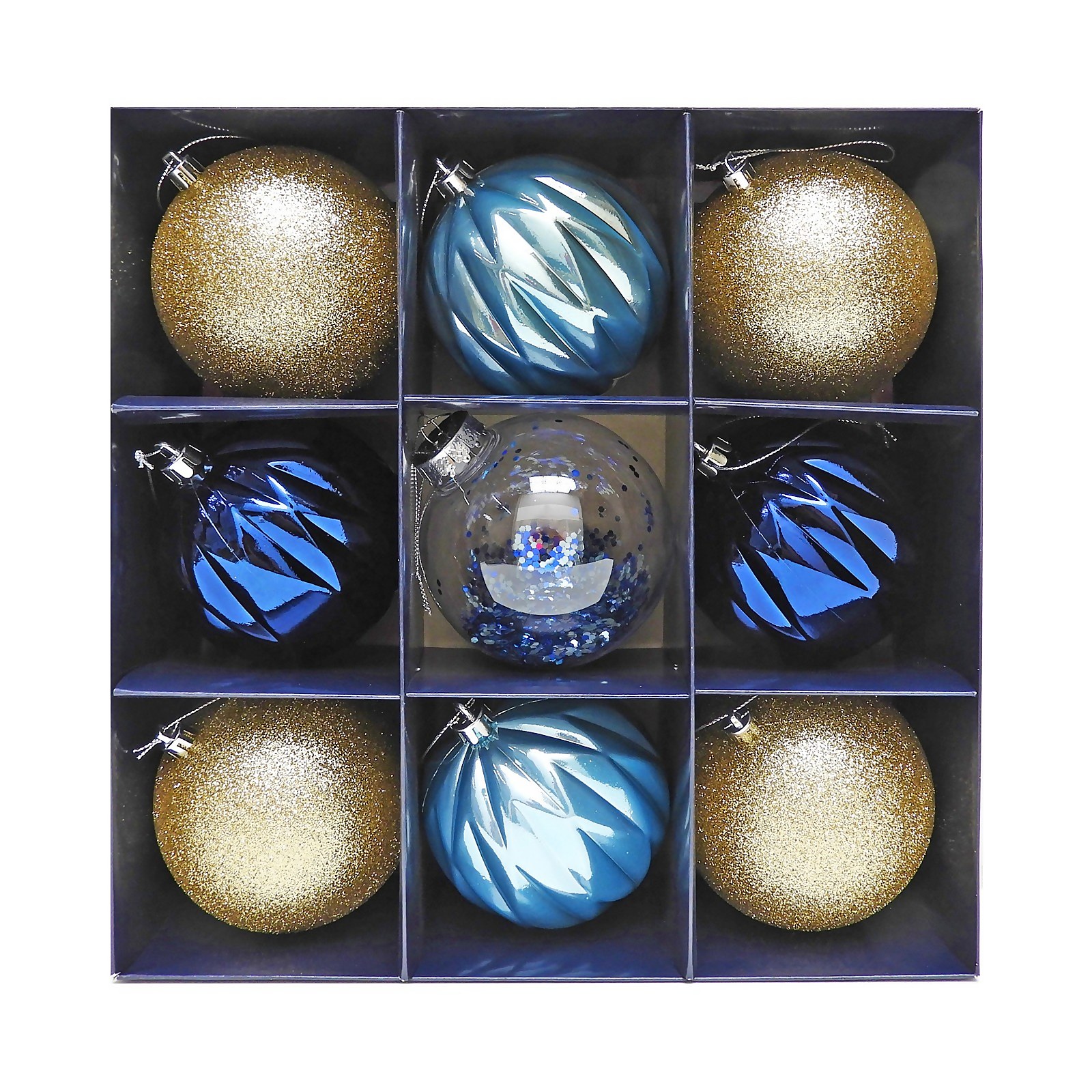 Photo of Party Nights 100mm Christmas Tree Baubles - Pack Of 9