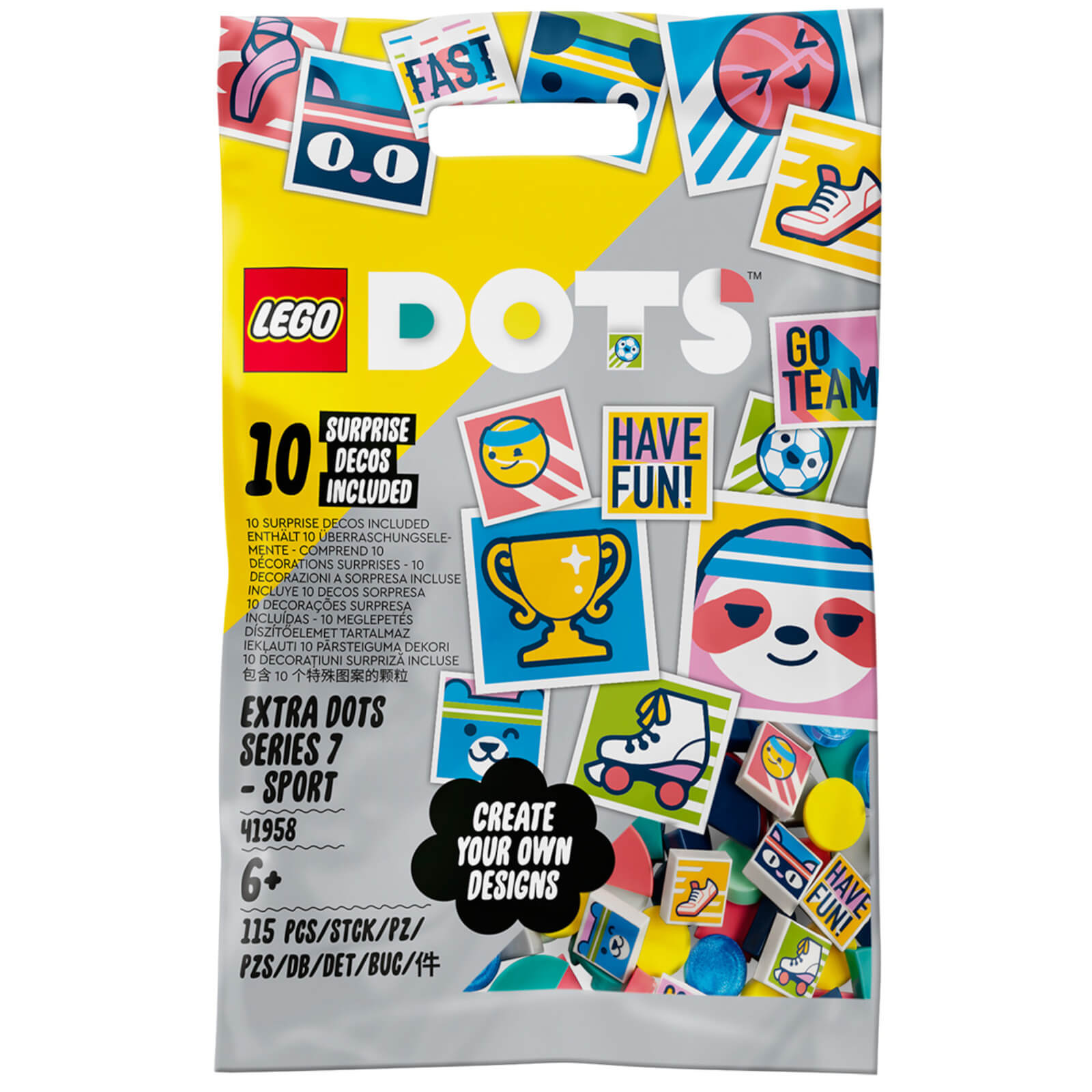 LEGO DOTS: Extra DOTS: Series 7 - SPORT Tiles Craft Set (41958)