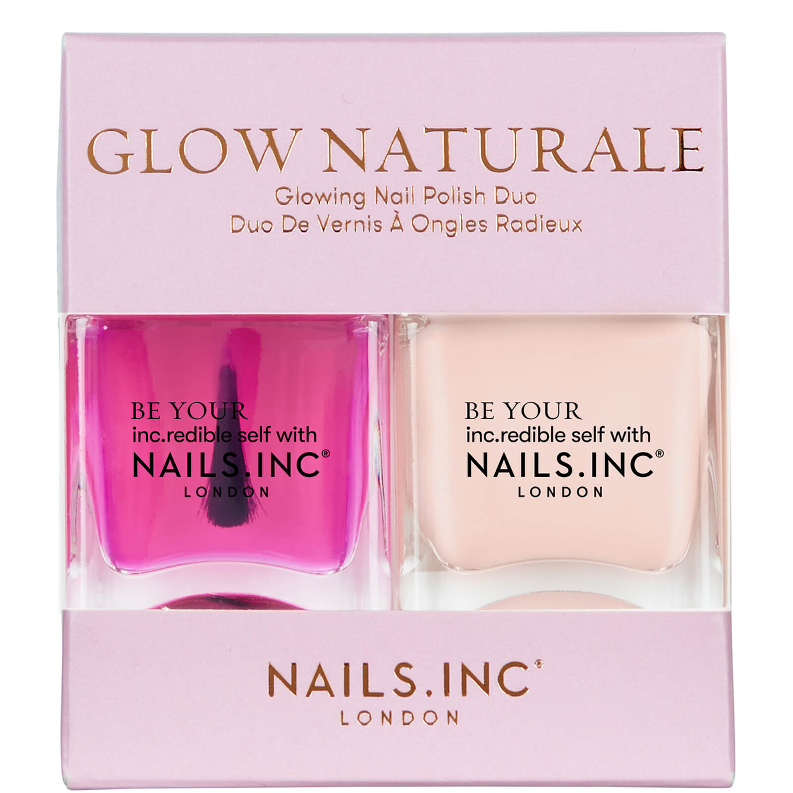 Nails Inc. Glow Naturale Nail Polish Duo In Multi