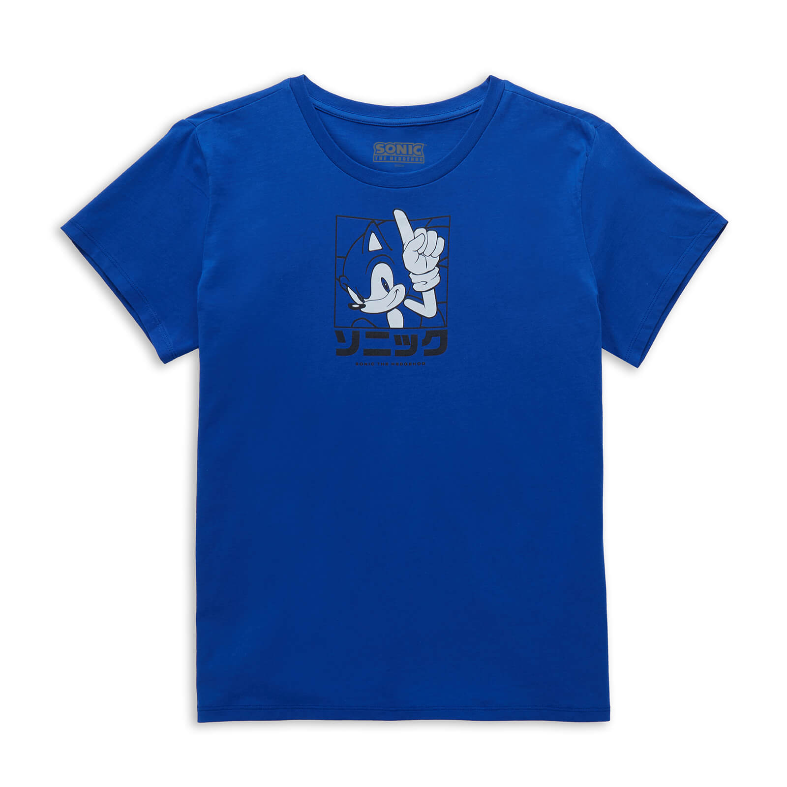 Sonic The Hedgehog Sonic Katakana Women's T-Shirt - Blue - XS
