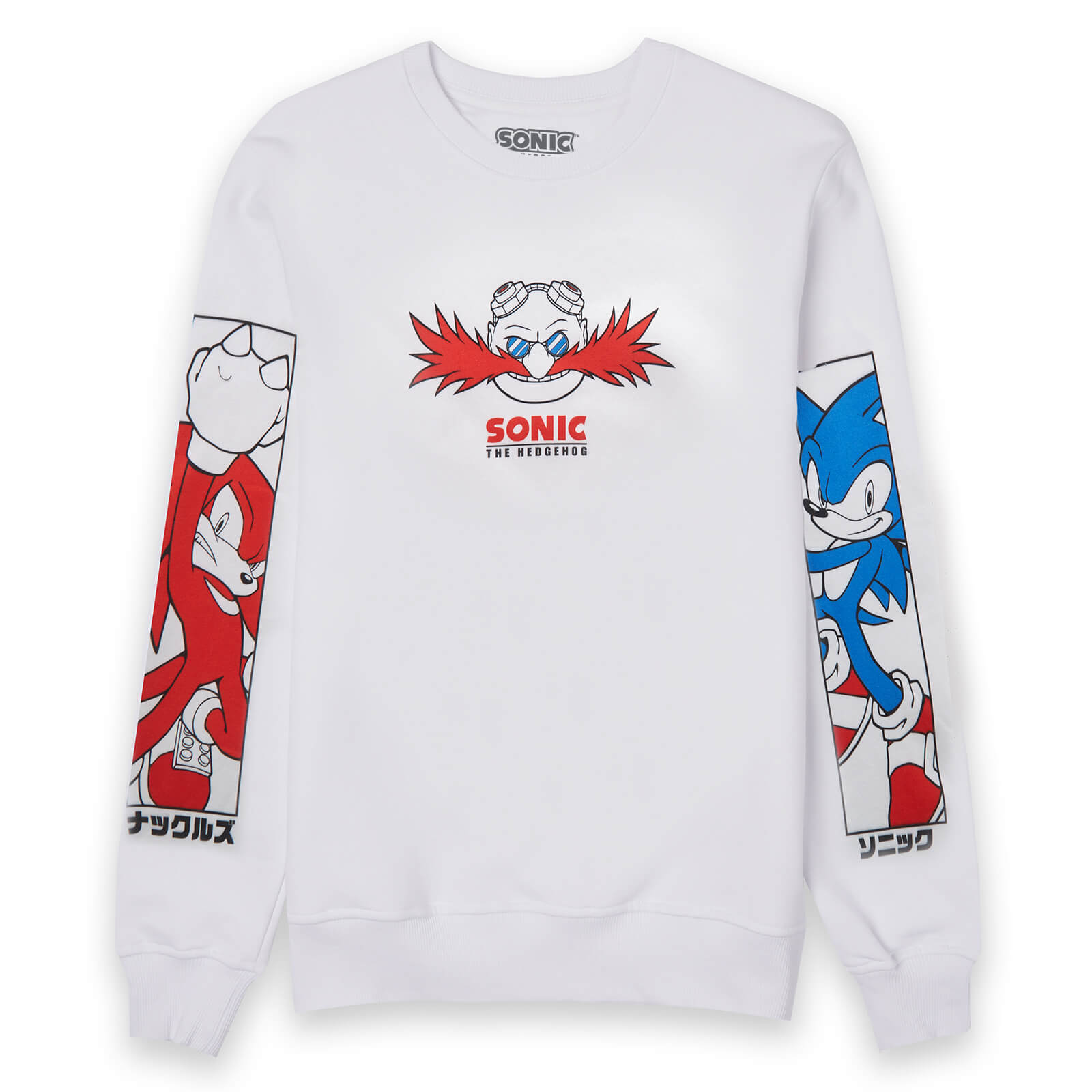 Sonic The Hedgehog Eggmans Master Plan Sweatshirt - White - XS