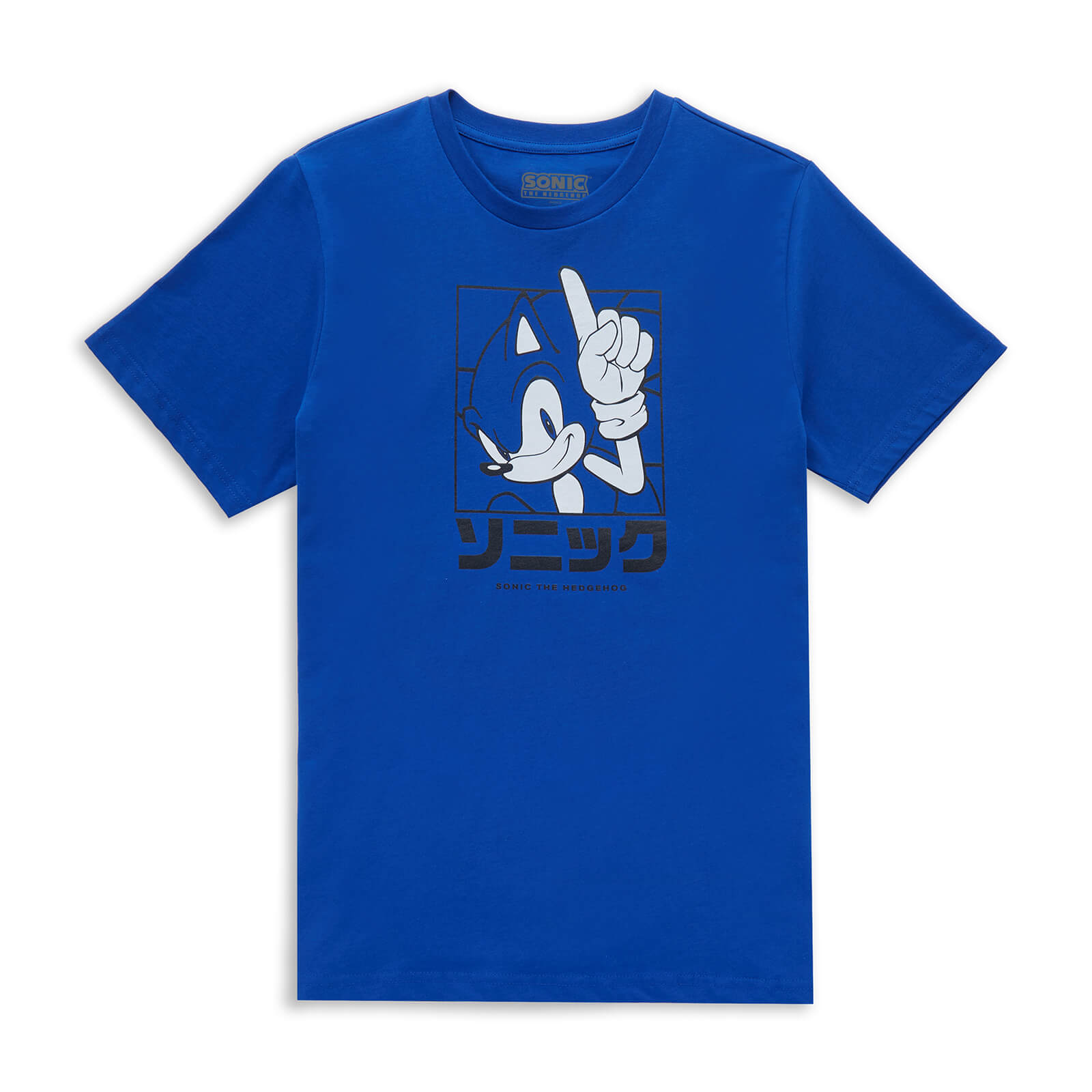 Sonic The Hedgehog Sonic Katakana Men's T-Shirt - Blue - XS