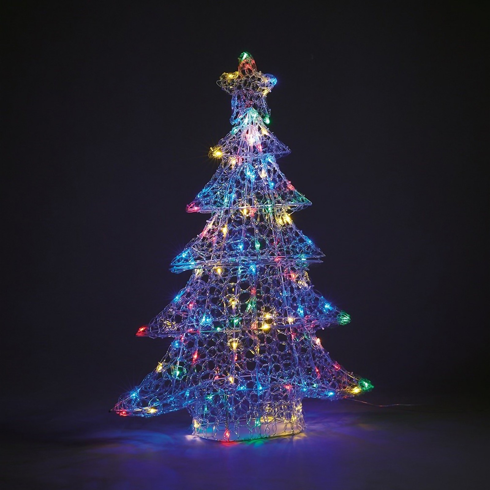 Photo of Acrylic Led Tree Multicolour 3d Outdoor Christmas Light - 100cm
