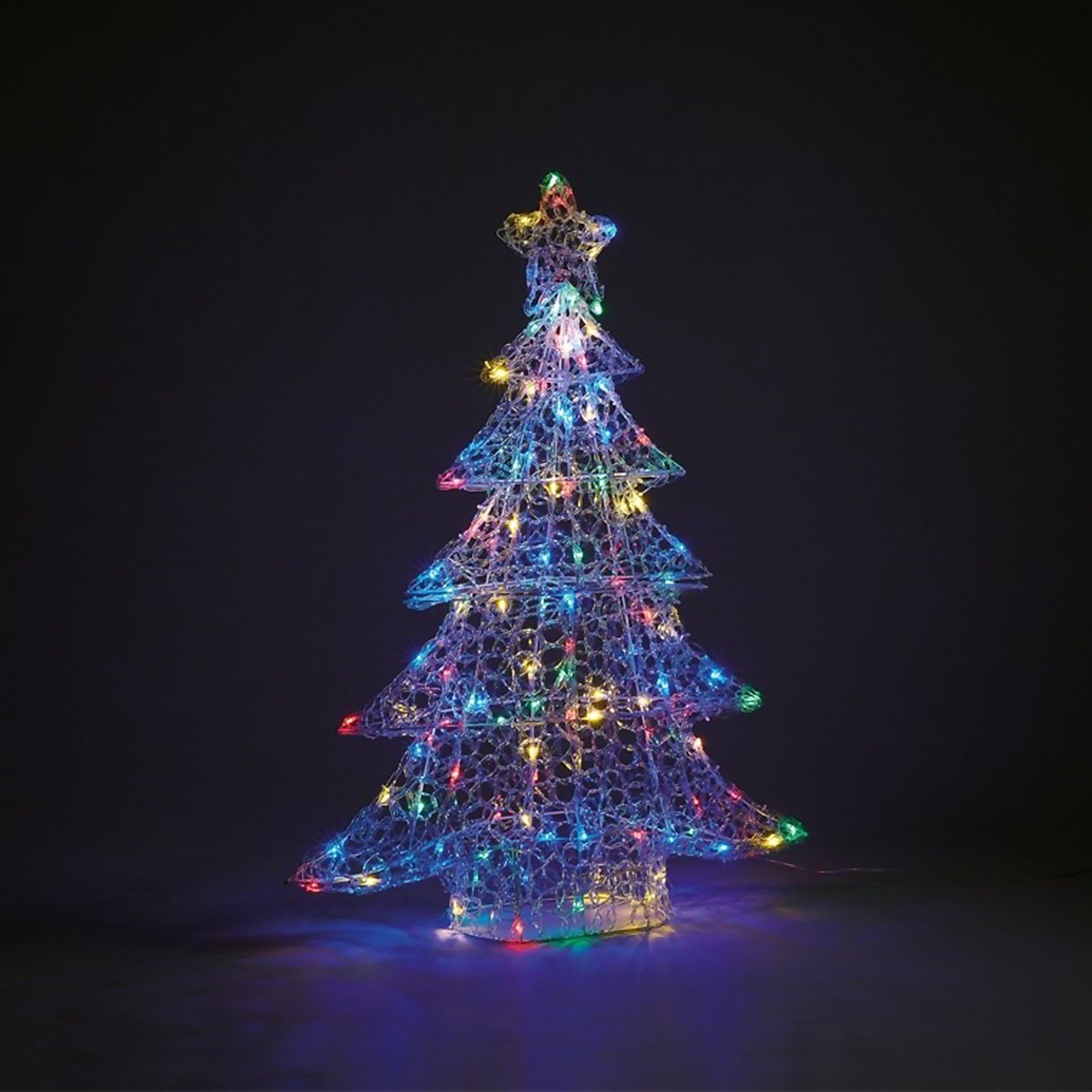 Photo of Acrylic Led Tree Multicolour 3d Outdoor Christmas Light - 59cm