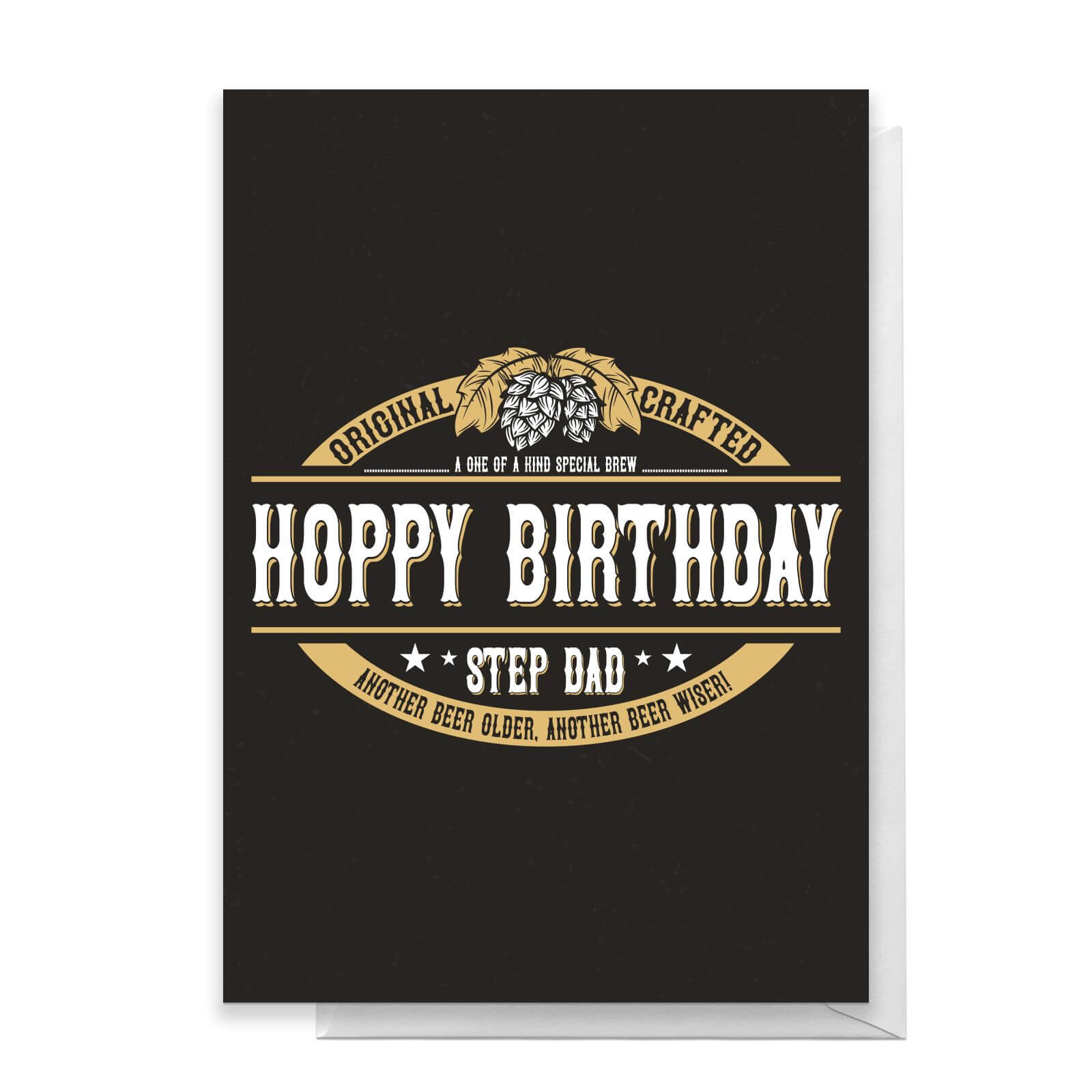 Hoppy Birthday Step Dad Greetings Card - Large Card