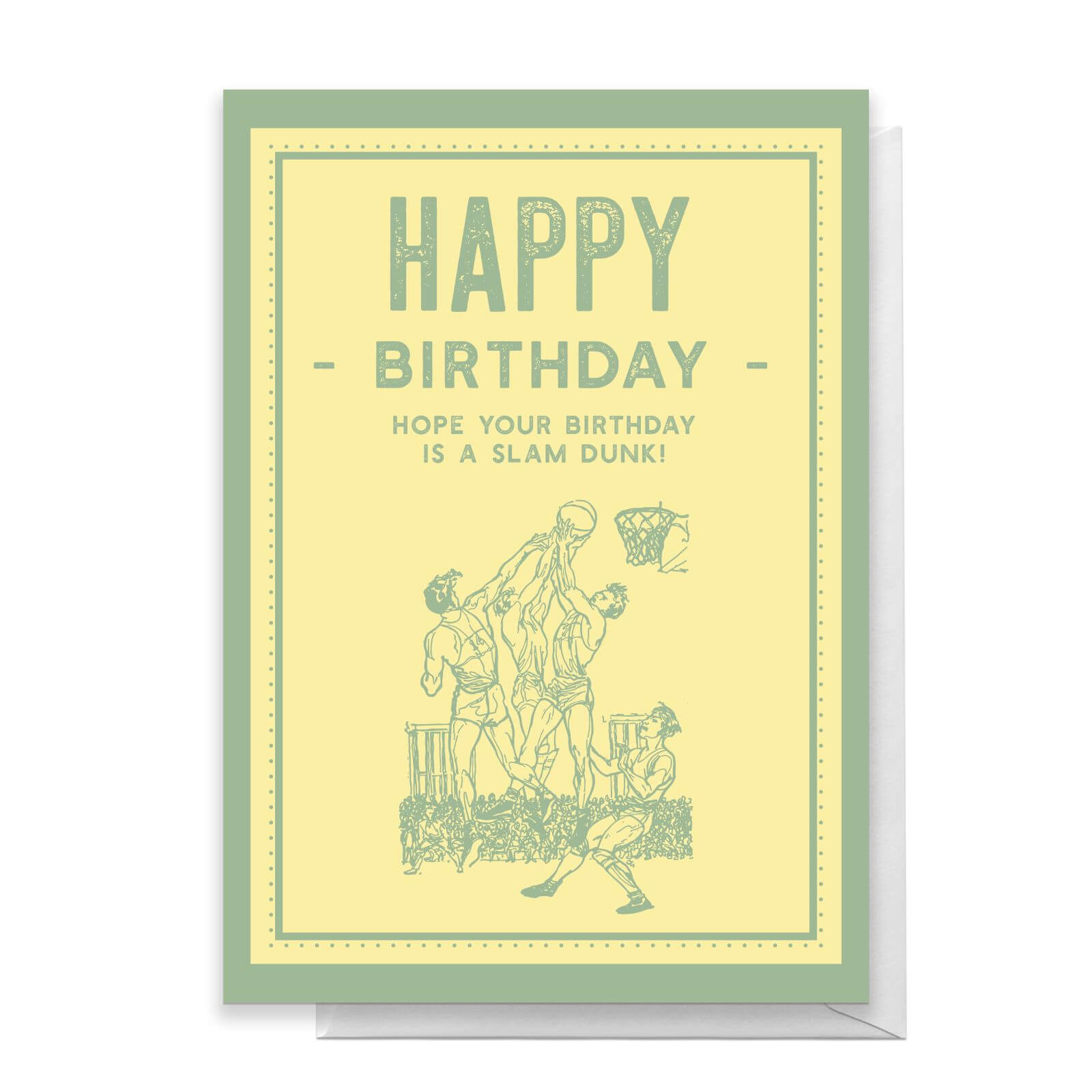 Hope Your Birthday Is A Slam Dunk Greetings Card - Large Card