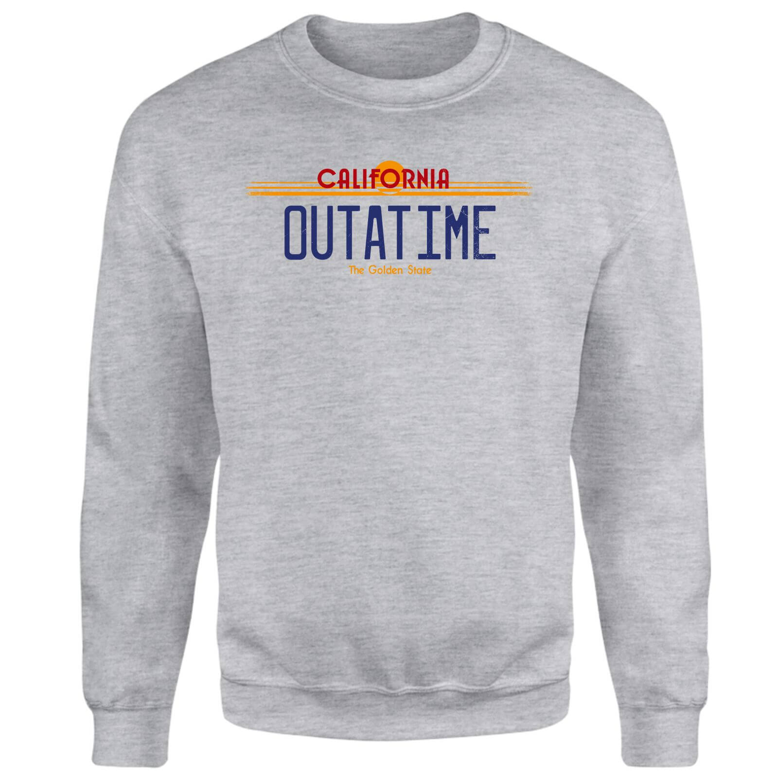 Universal Back To The Future Outatime Plate  Sweatshirt - Grey - XS - Grey