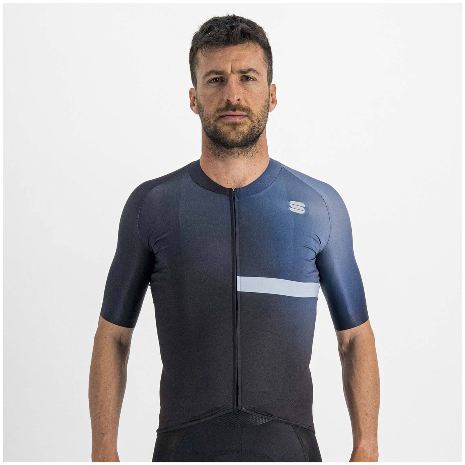 Sportful Bomber Jersey - XXL - Black/Galaxy Blue