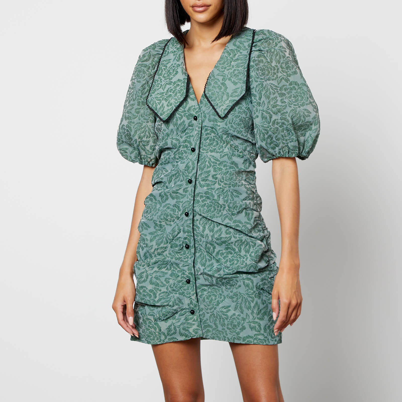 Ganni Organza-Jacquard Mini Dress - EU 34/UK 6