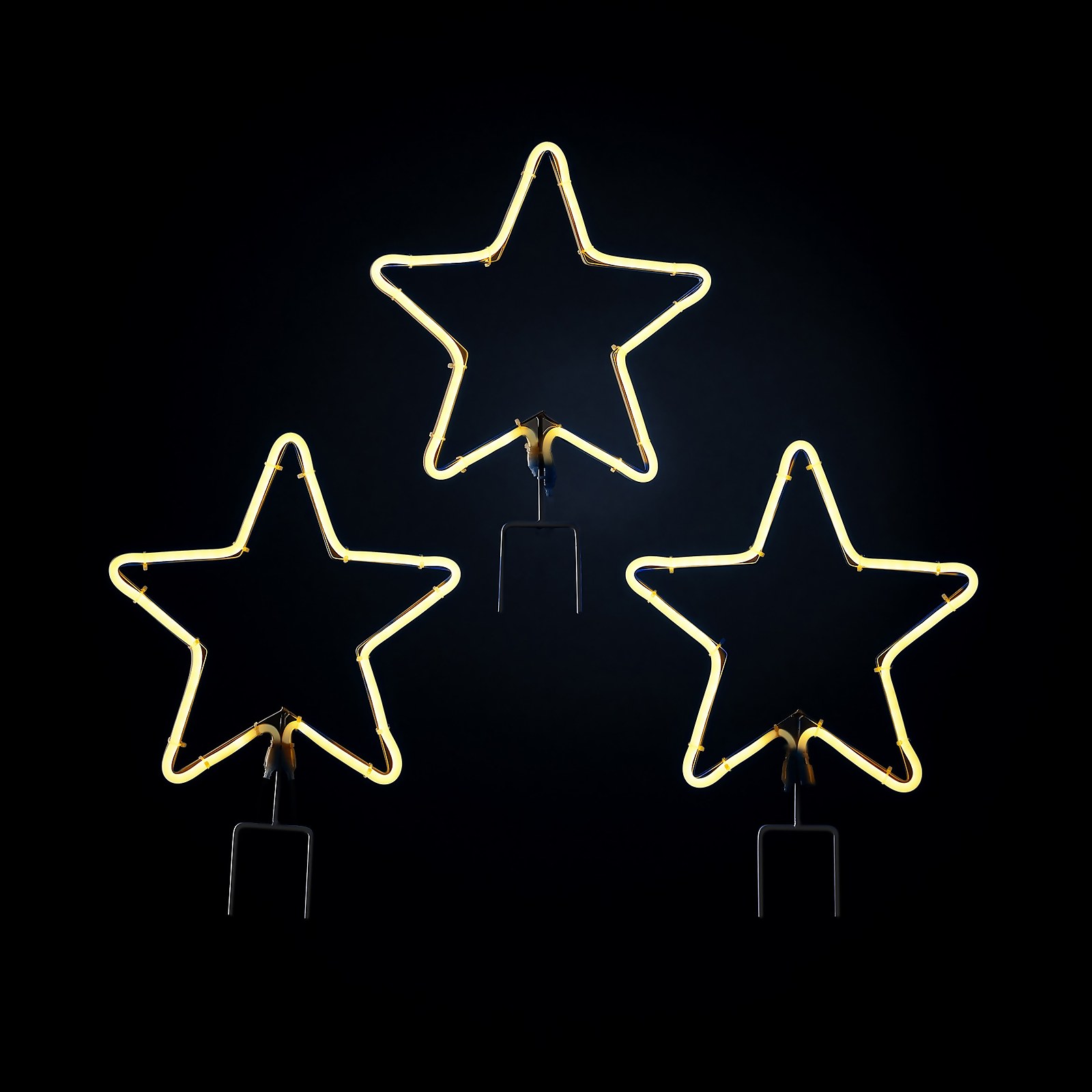 Photo of Neon Star Led Christmas Stake Lights - Pack Of 3