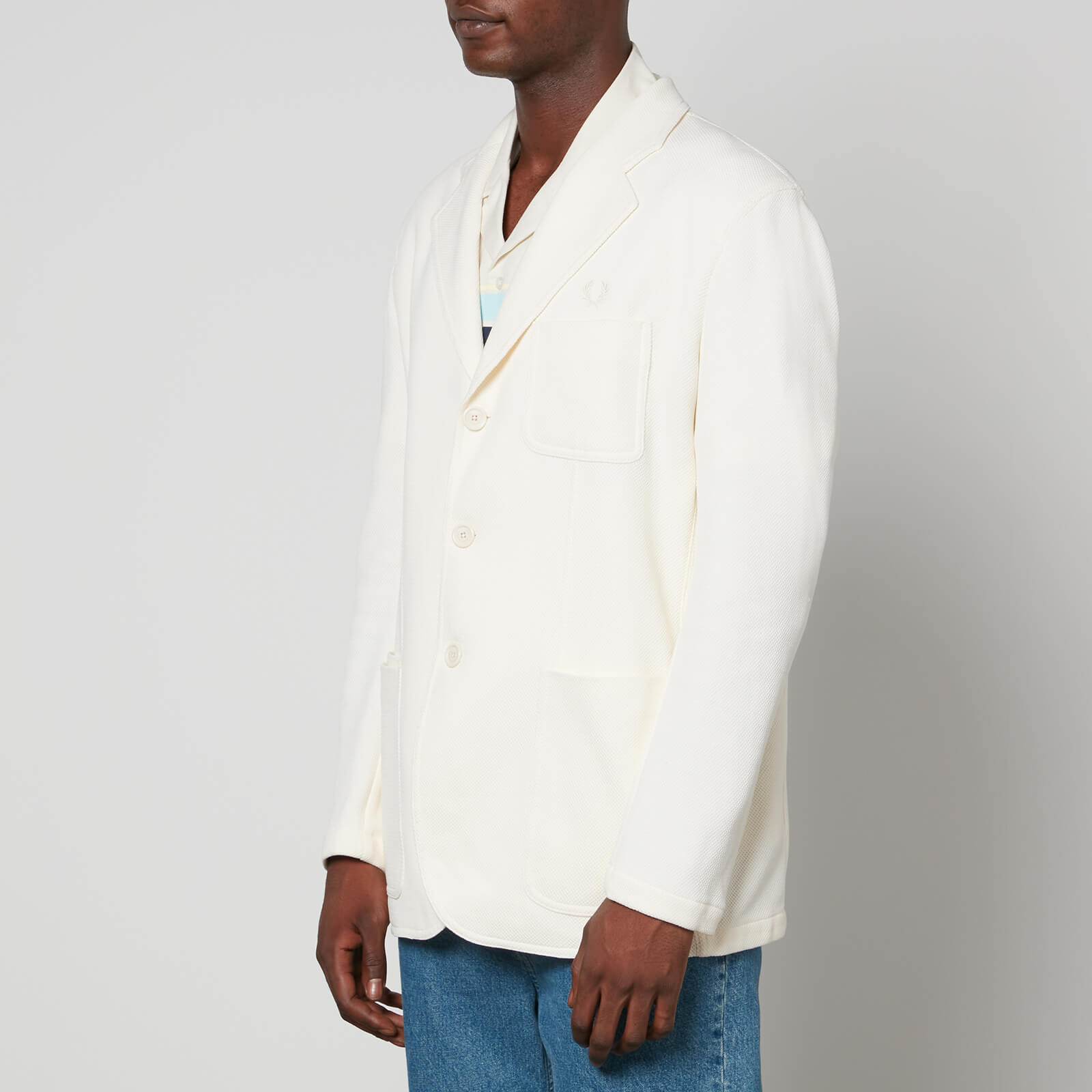 Fred Perry Logo-Embroidered Cotton-Piqué Blazer - S