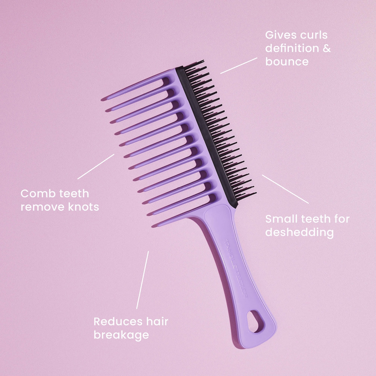 Thumbnail - Tangle Teezer Wide Tooth Comb - Lilac/Black