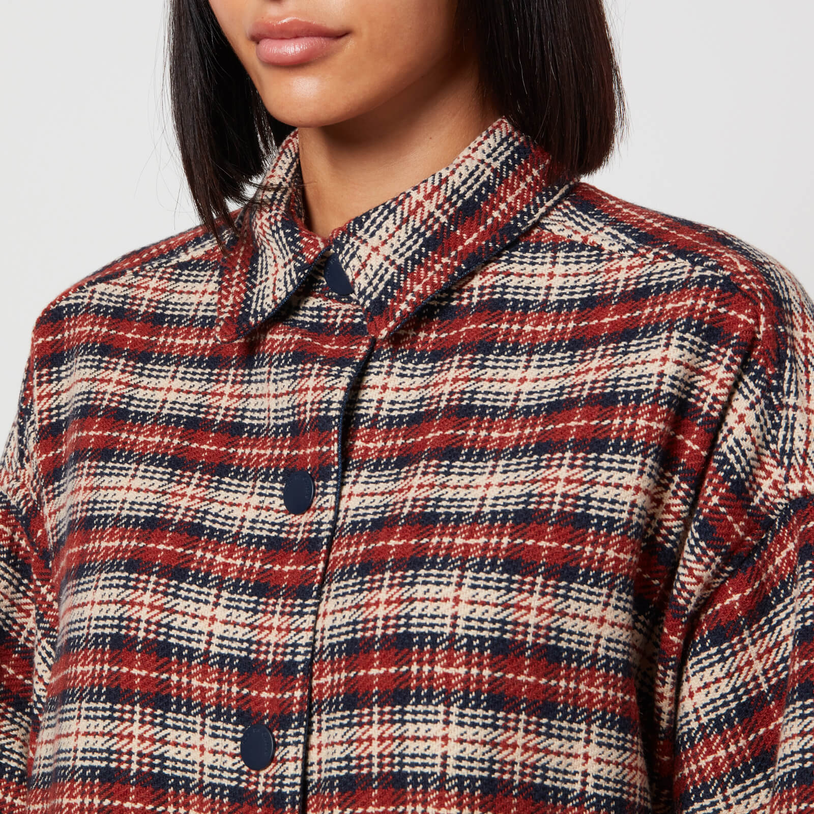 See By Chloé Oversized Checked Jacquard Shirt - S Chs22ave03003 General Clothing, Multi