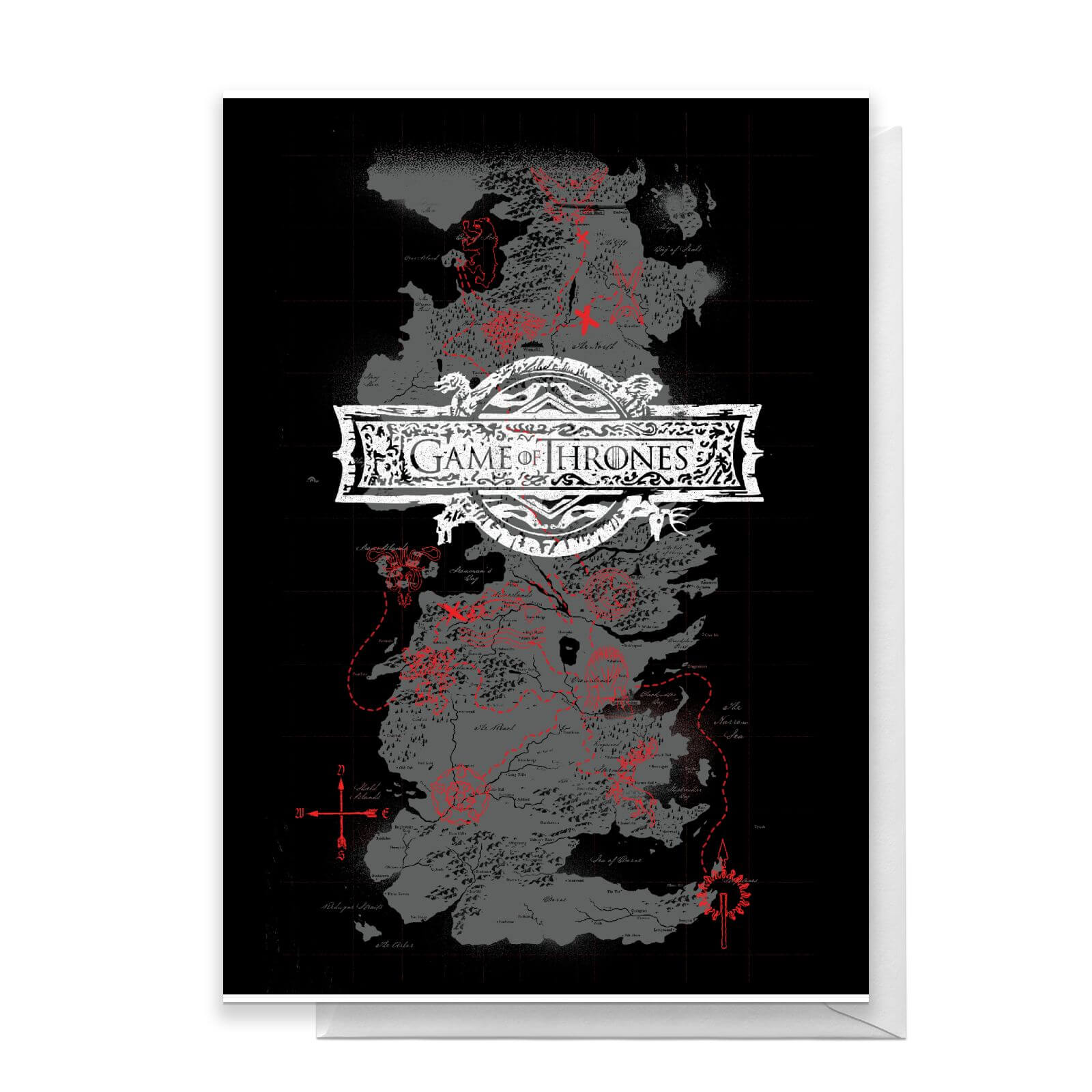 Bild von Game of Thrones Westeros Greetings Card - Standard Card