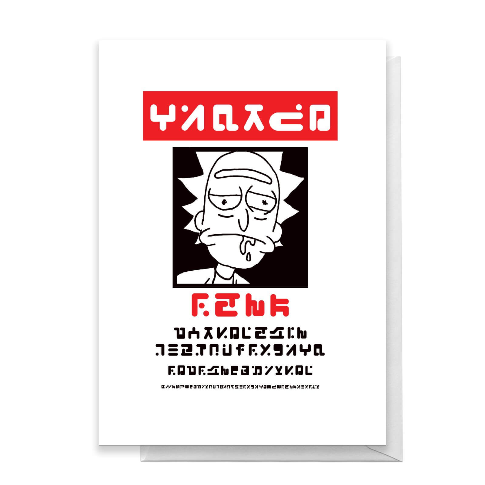 

Rick and Morty Wanted Rick Poster Greetings Card - Standard Card
