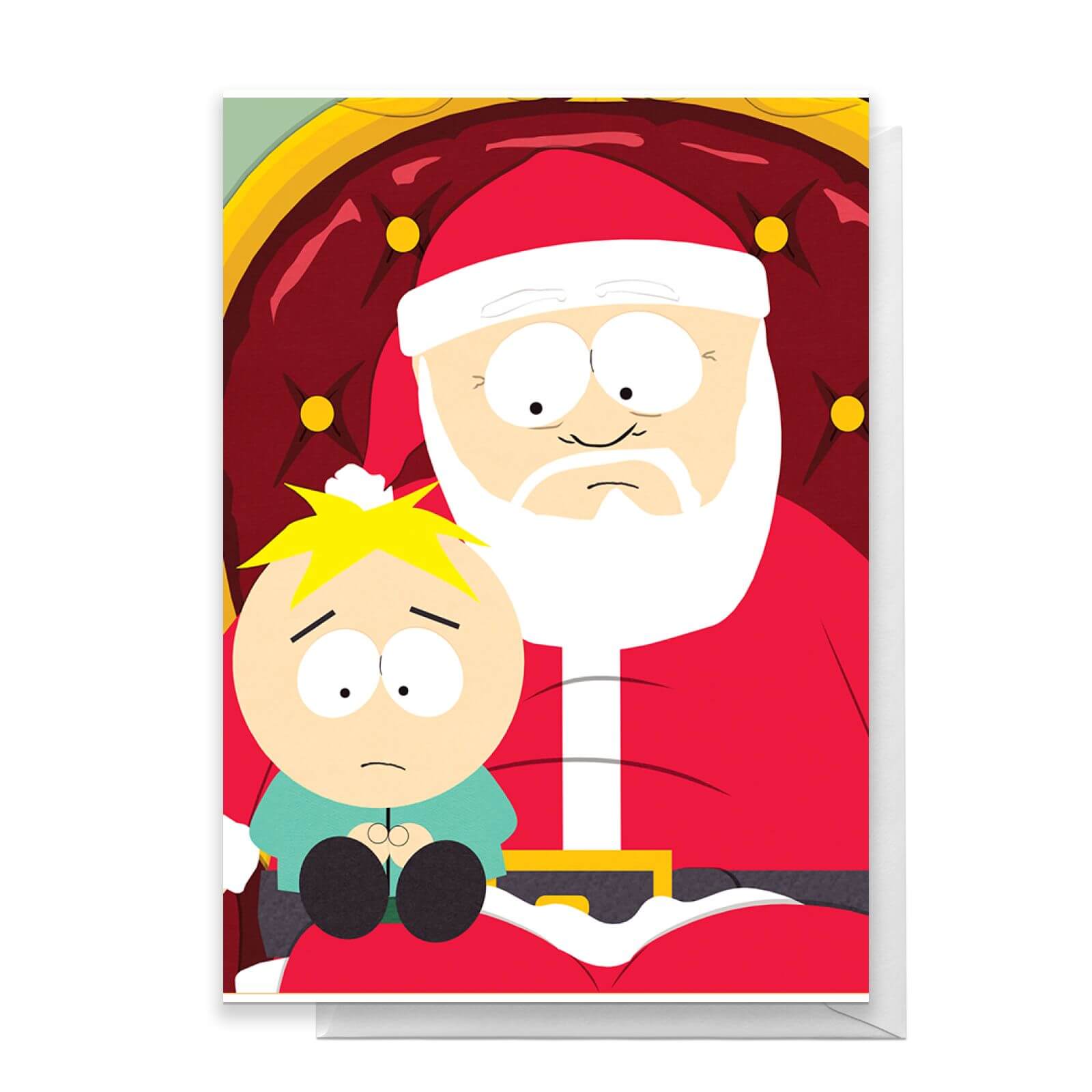 South Park Butters & Santa Greetings Card - Large Card