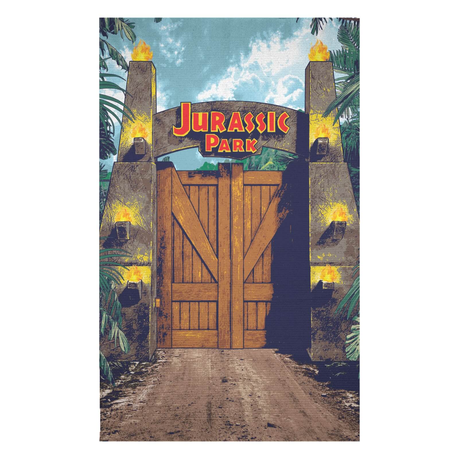 

Jurassic Park Gates Woven Rug - Small