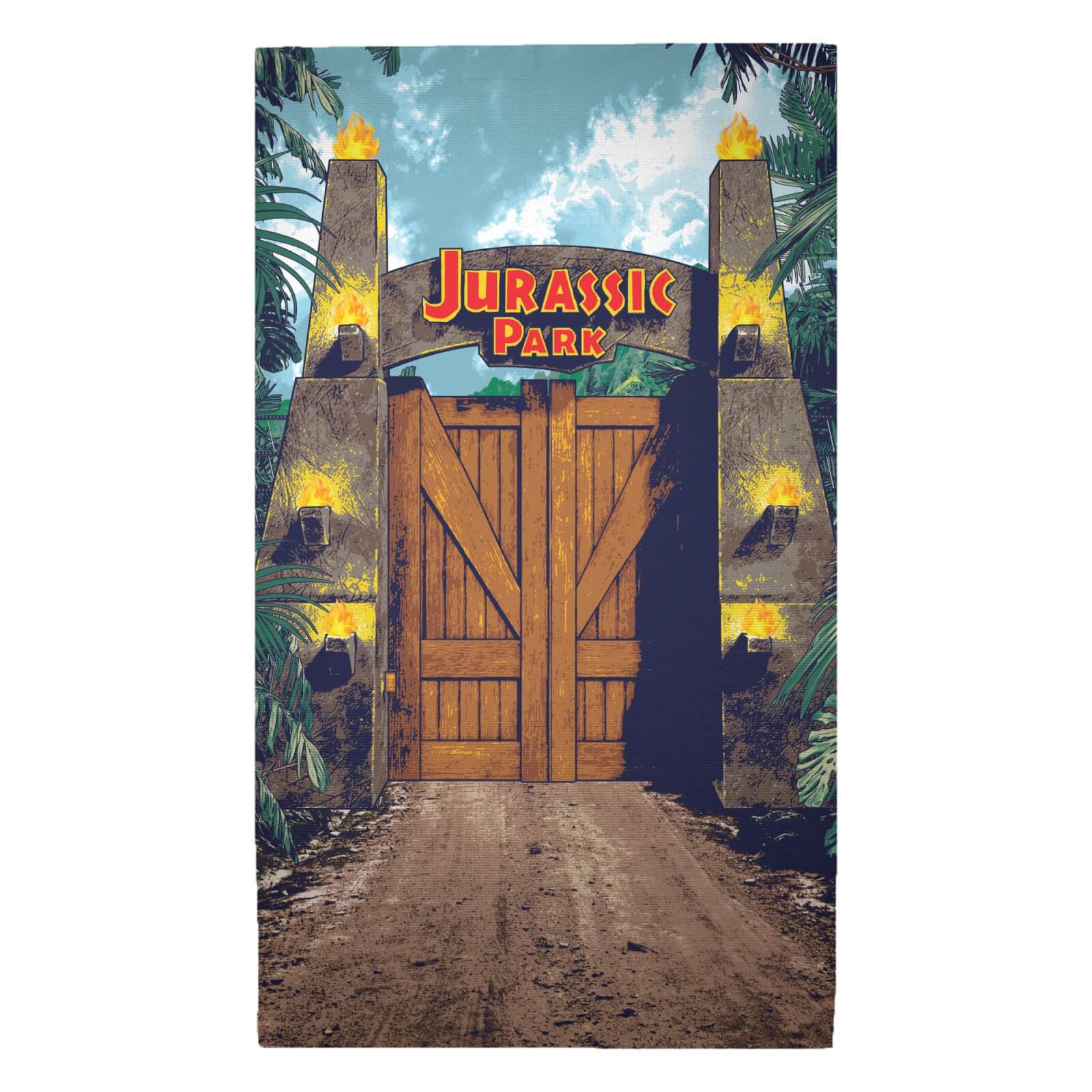 

Jurassic Park Gates Woven Rug - Medium