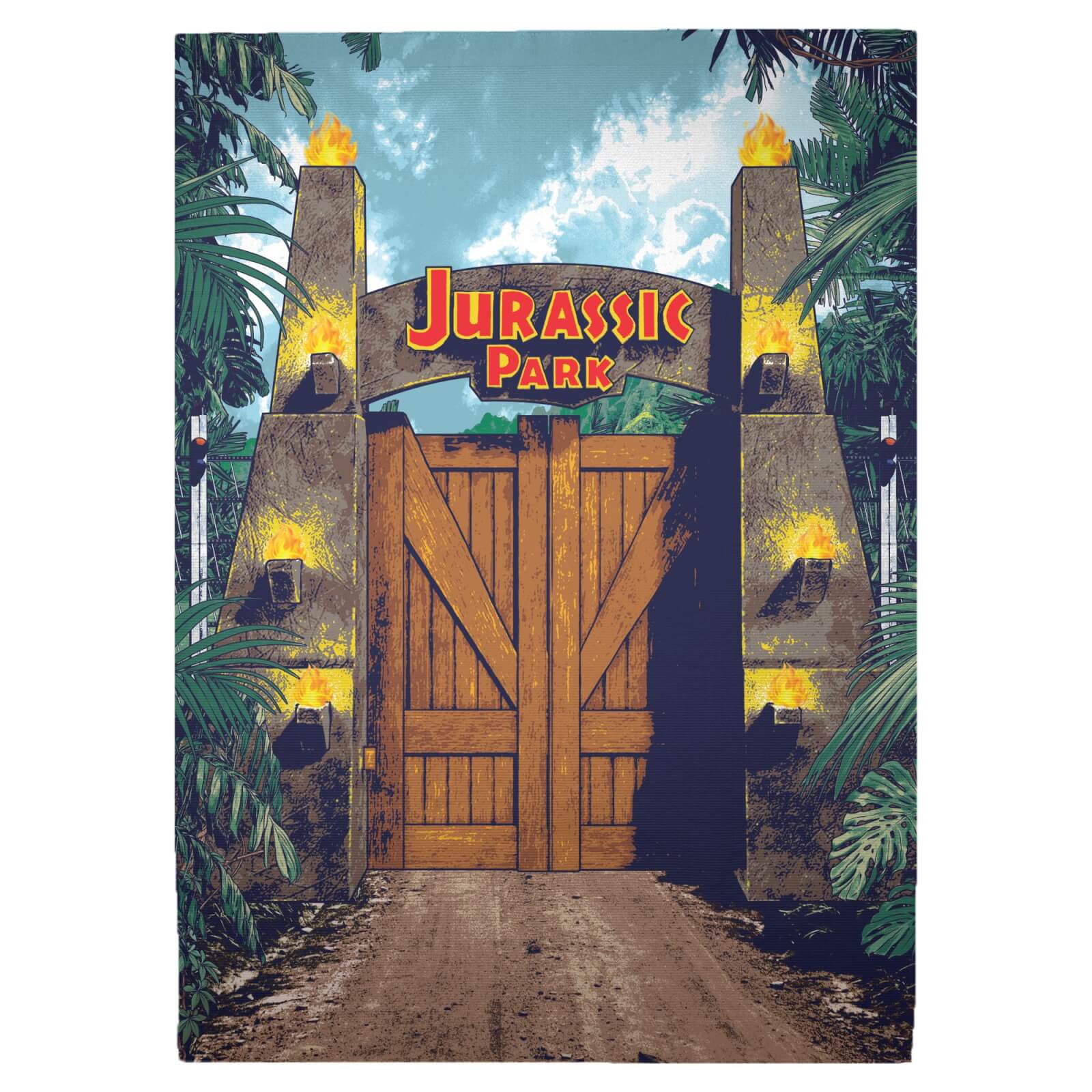 

Jurassic Park Gates Woven Rug - Large