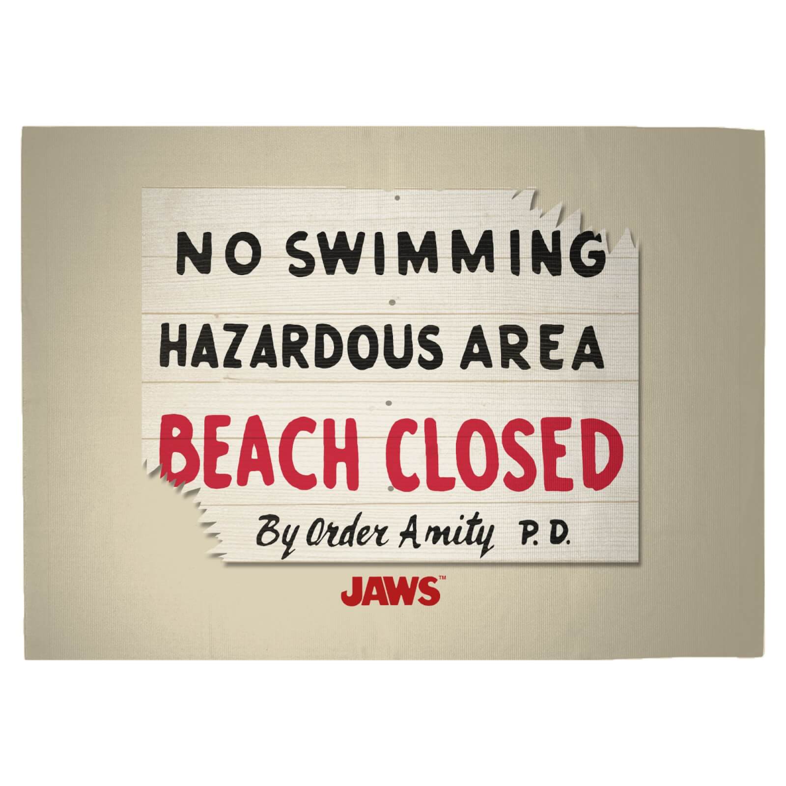 Jaws Beach Closed Woven Rug - Large