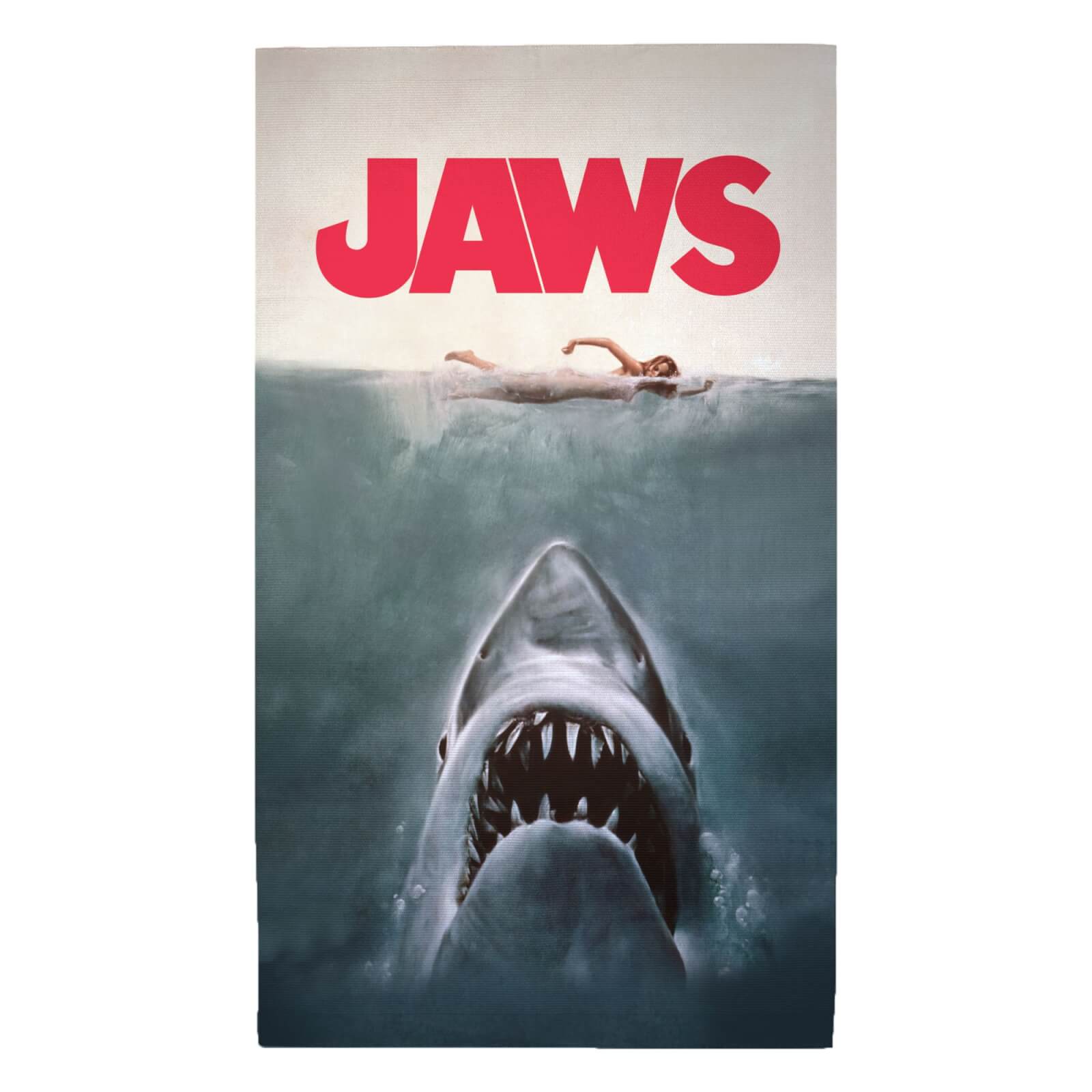 Jaws Poster Woven Rug - Medium