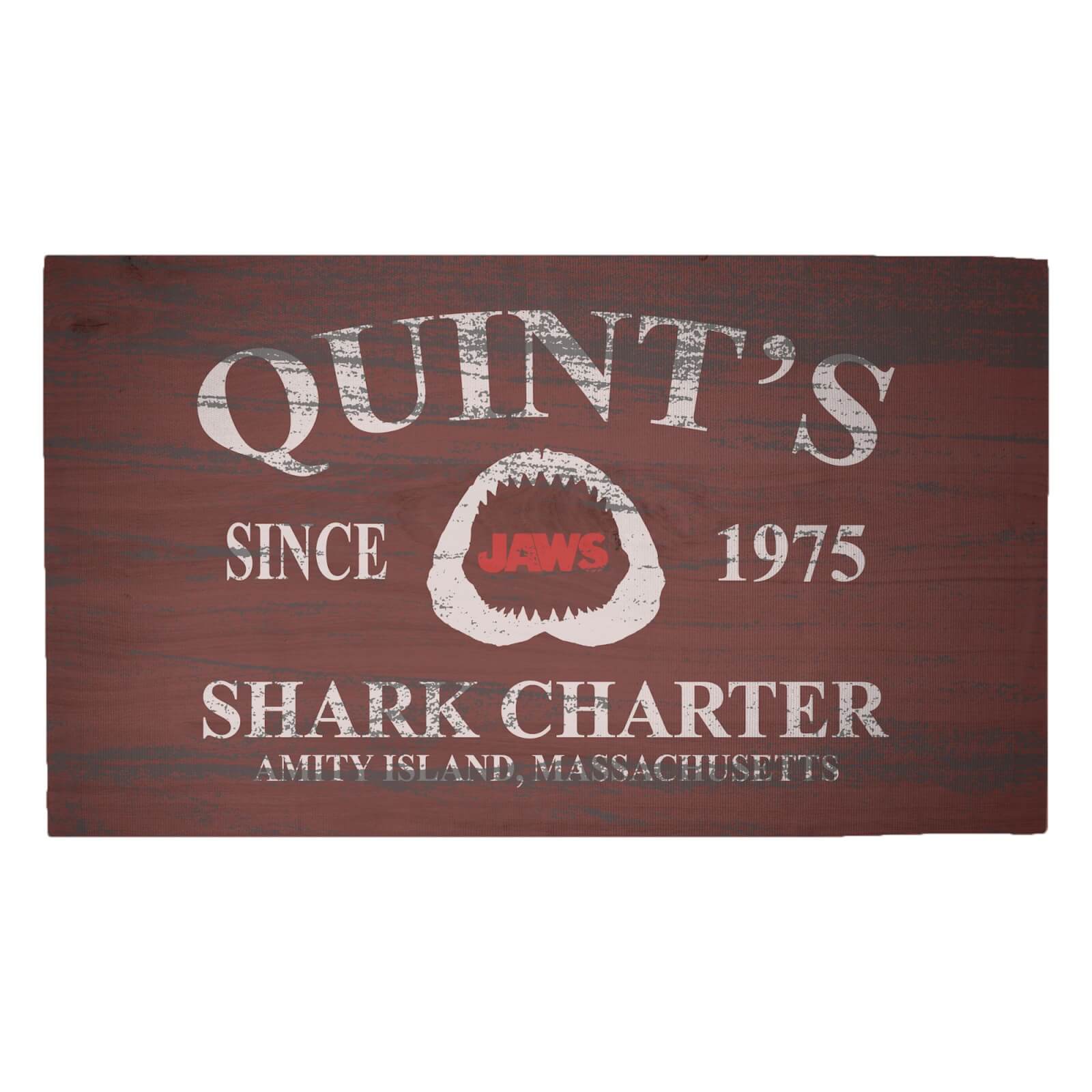 Jaws Quints Shark Charter Woven Rug - Medium