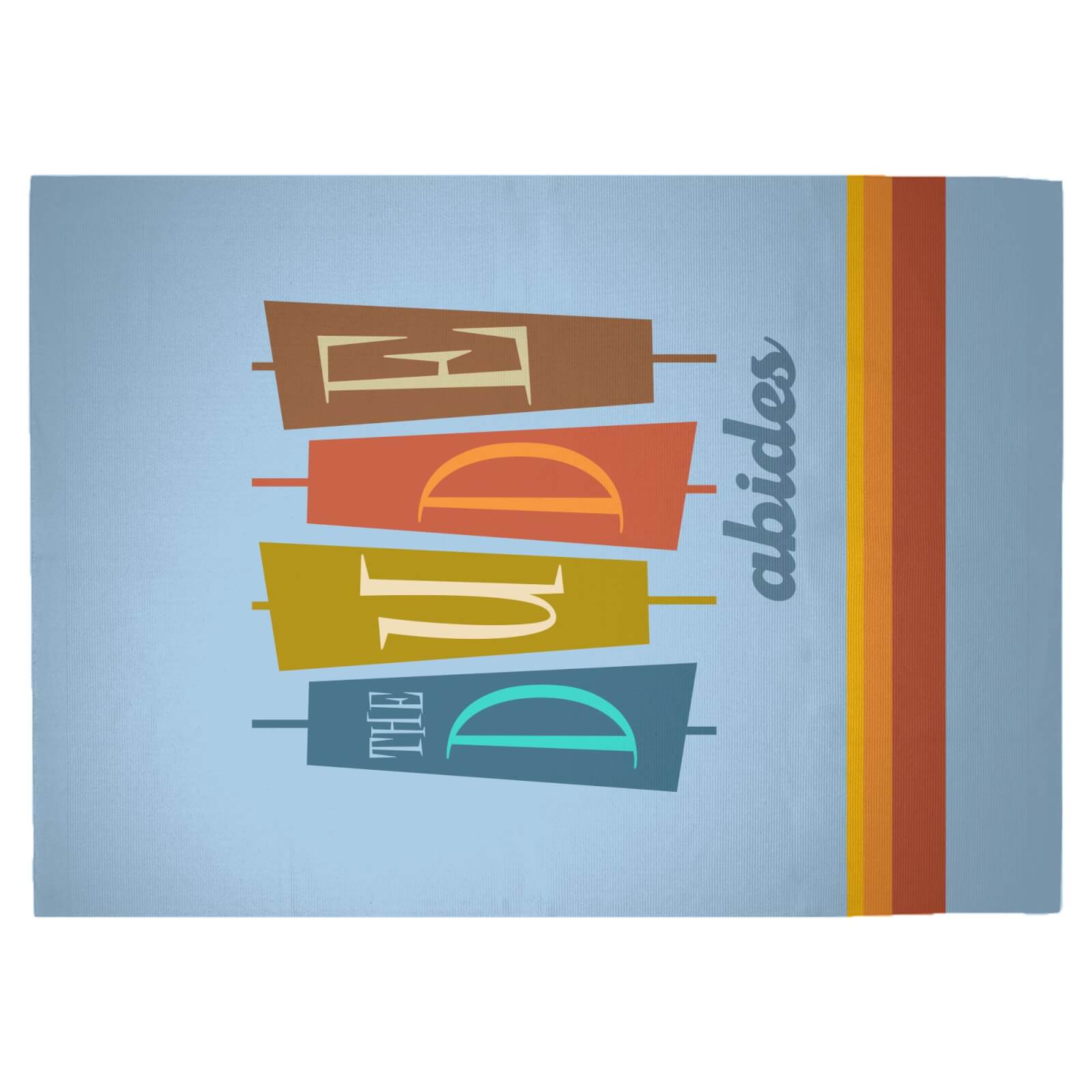 Big Lebowski Dude Abides Woven Rug - Large