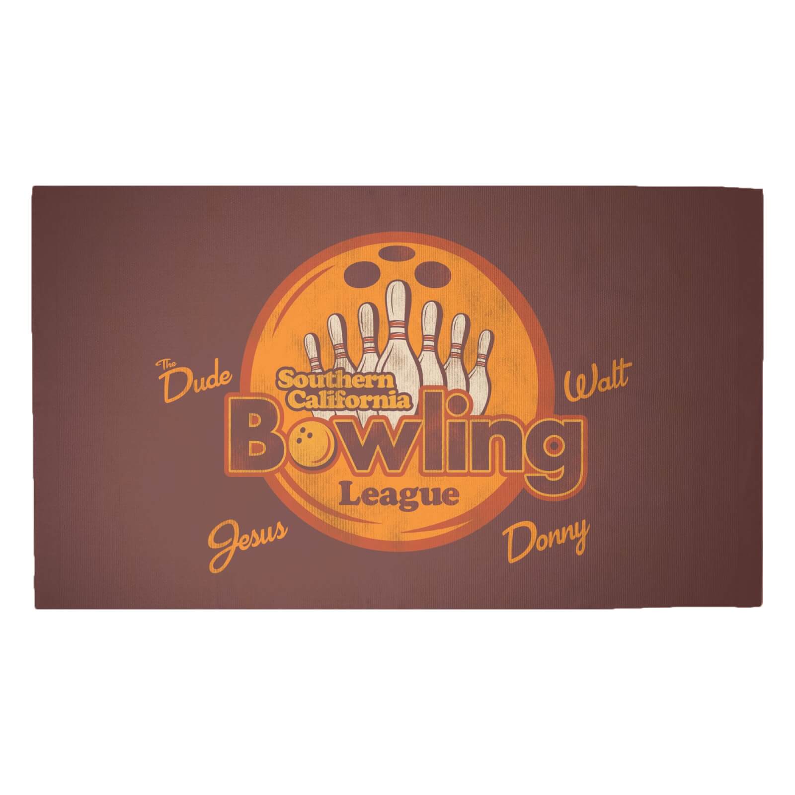 Big Lebowski Dude Bowling Woven Rug - Medium