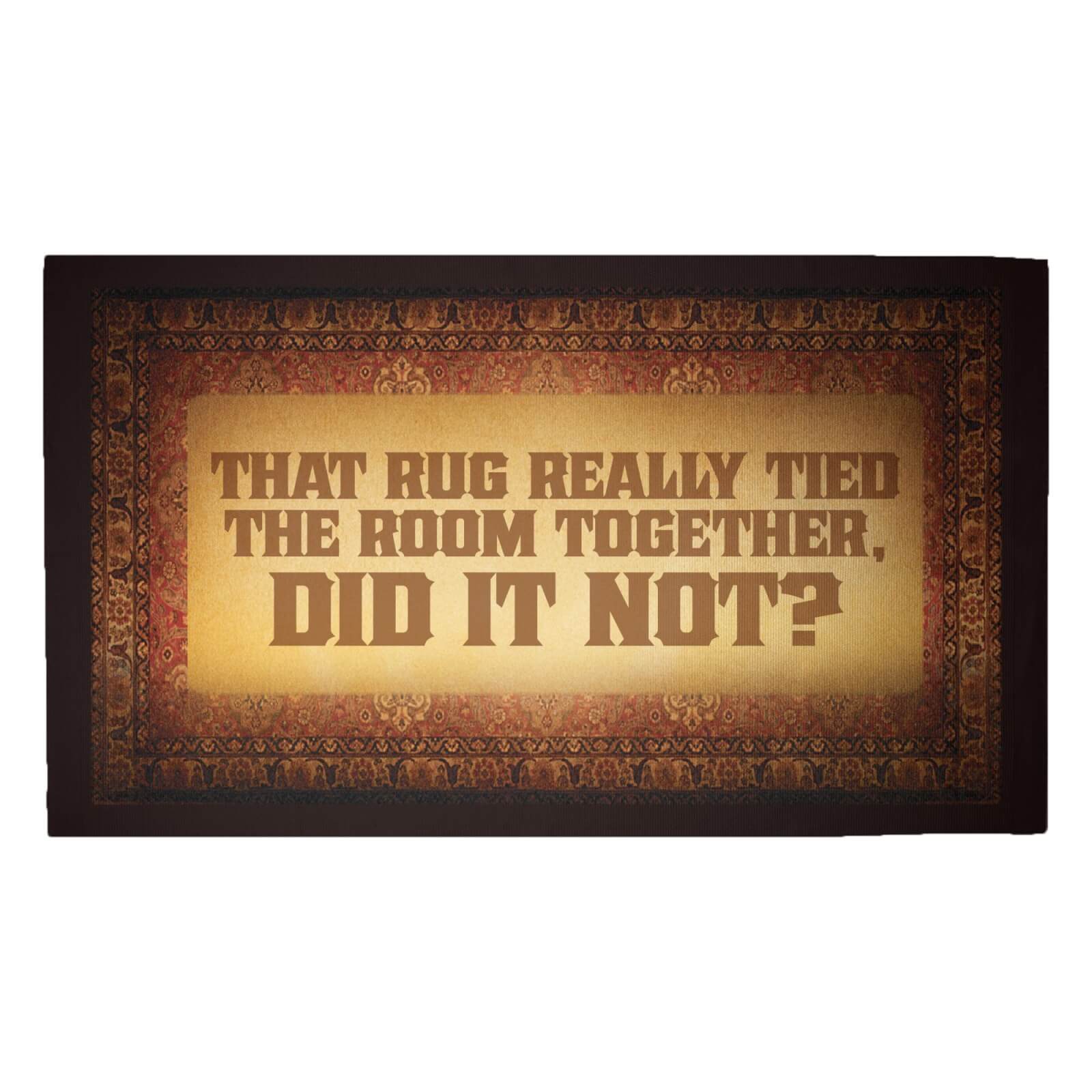 Big Lebowski Text Woven Rug - Medium