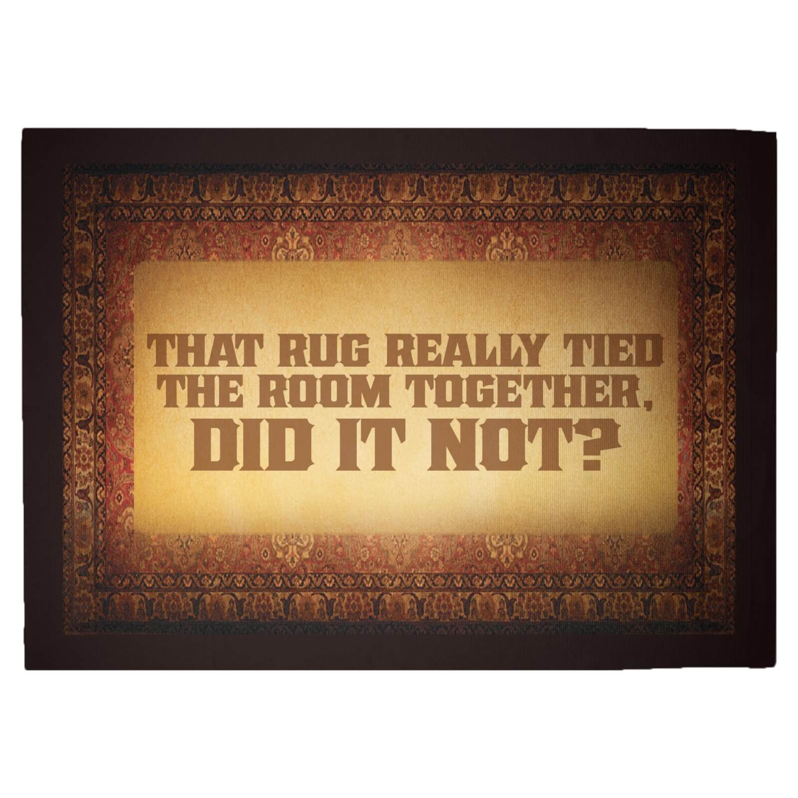 Big Lebowski Text Woven Rug - Large