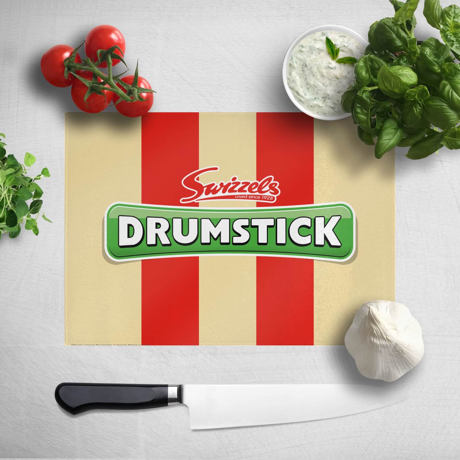 

Swizzels Drumstick Cream & Red Chopping Board
