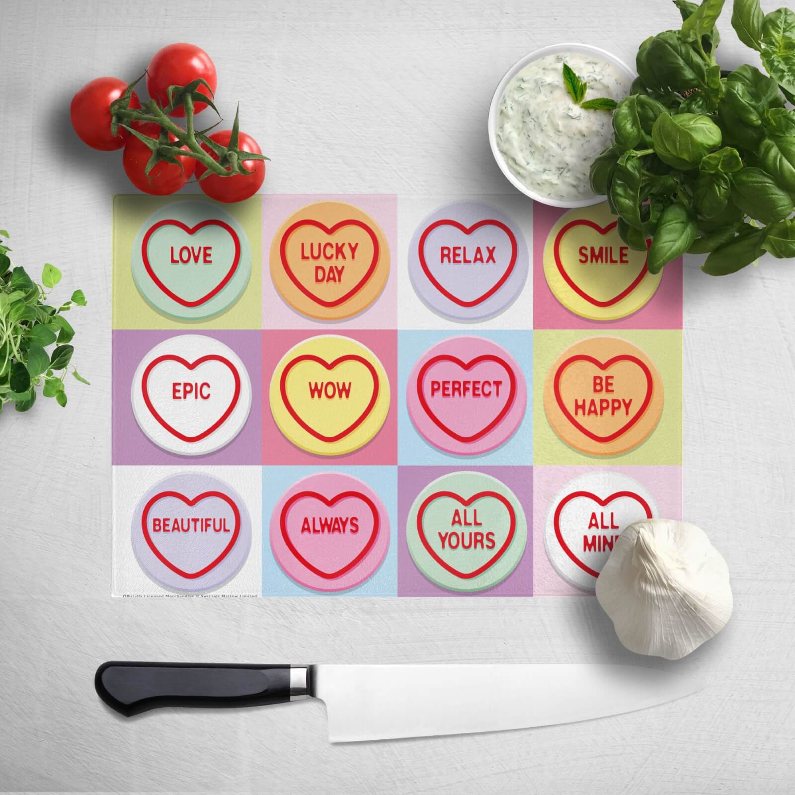 

Swizzels Love Hearts Sweets Chopping Board