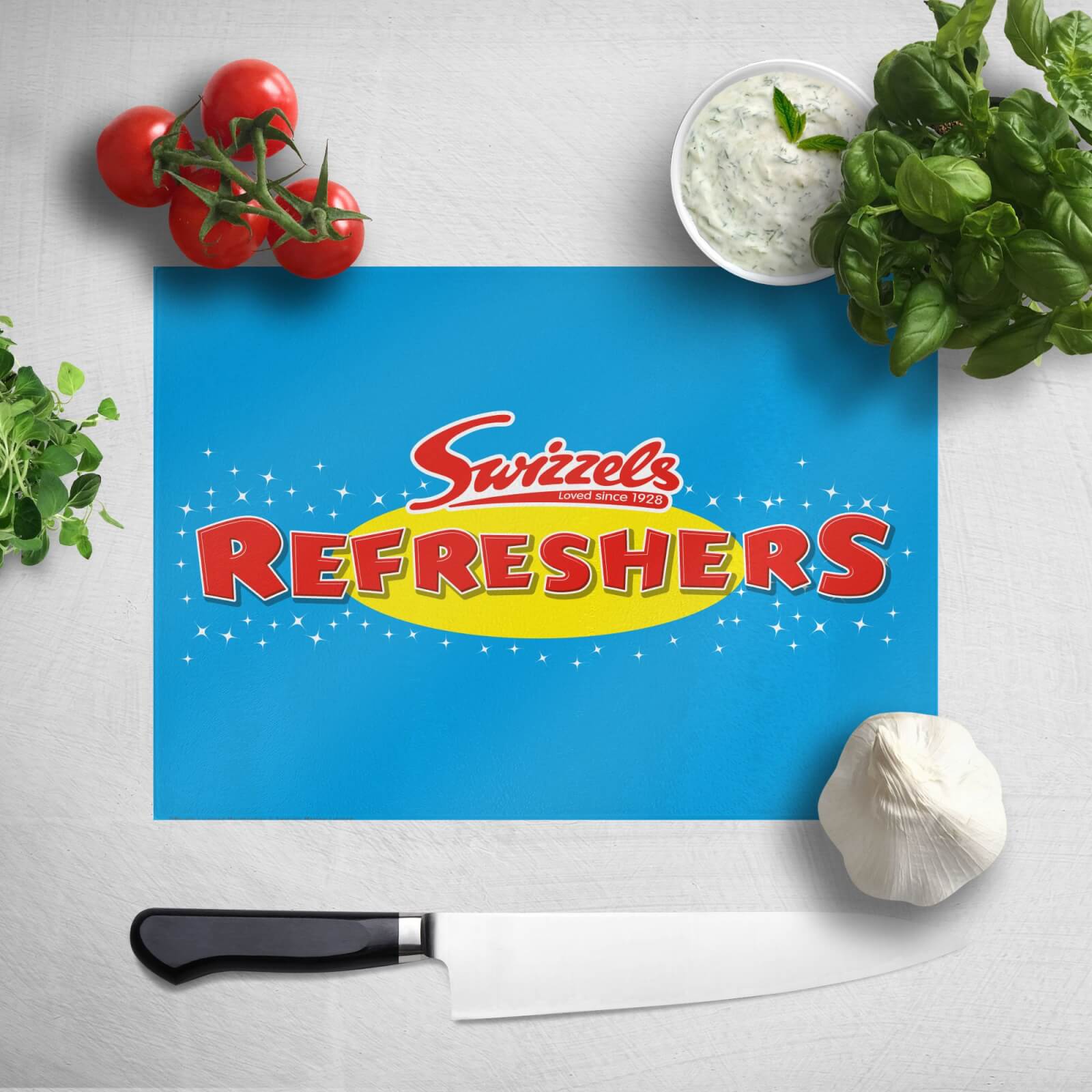 

Swizzels Refreshers Blue Chopping Board