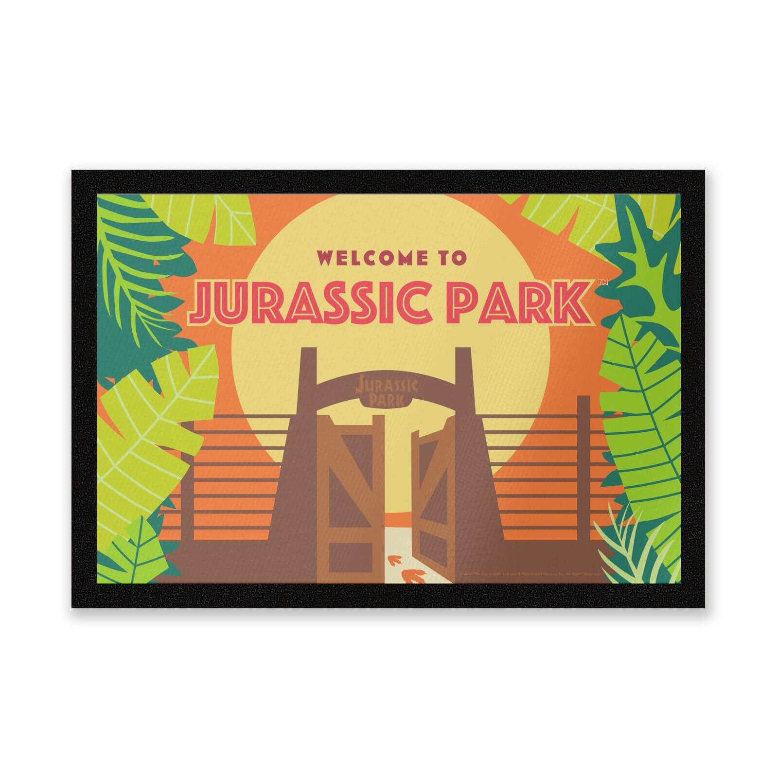 Jurassic Park Gates Entrance Mat