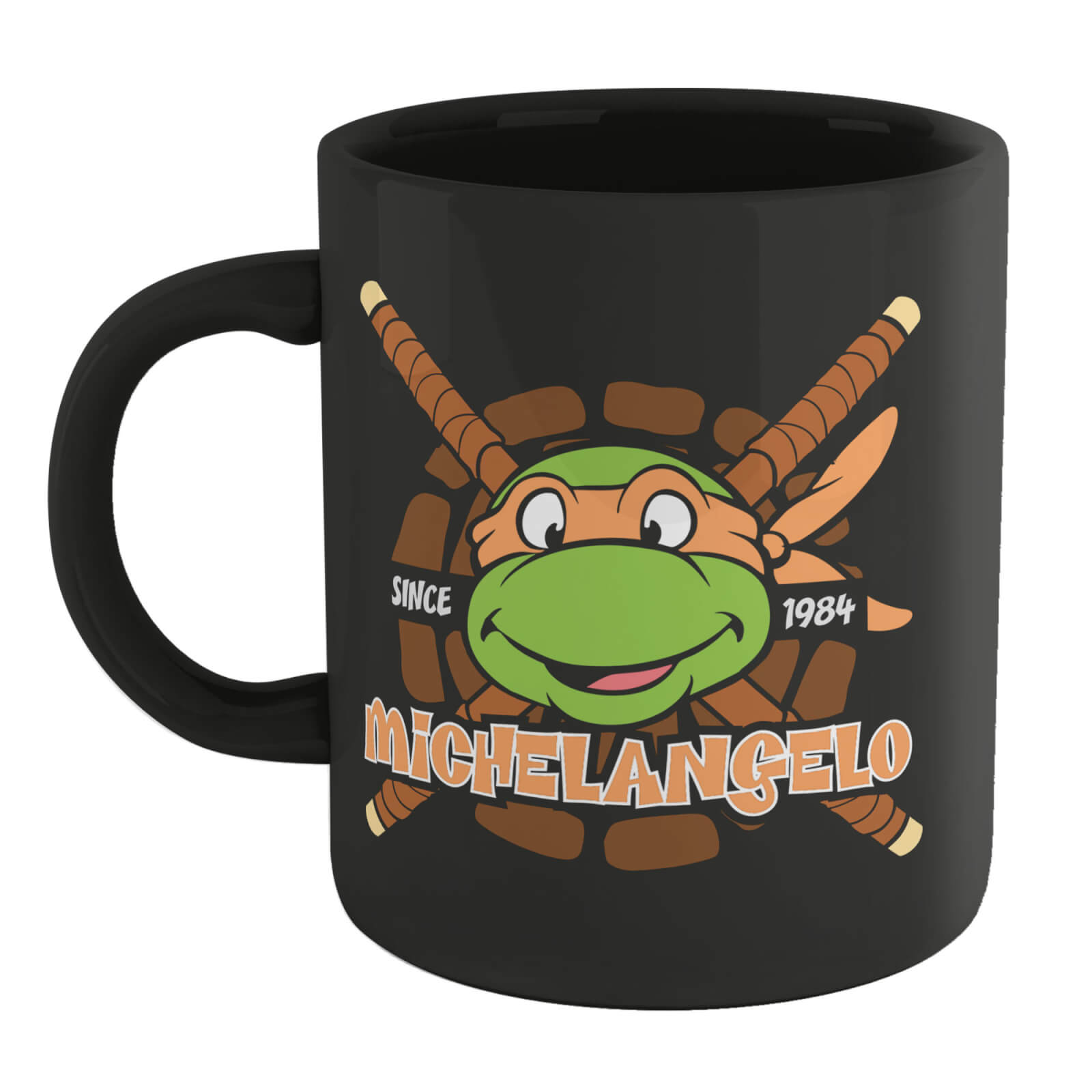 Teenage Mutant Ninja Turtles Michaelangelo Mug – Black