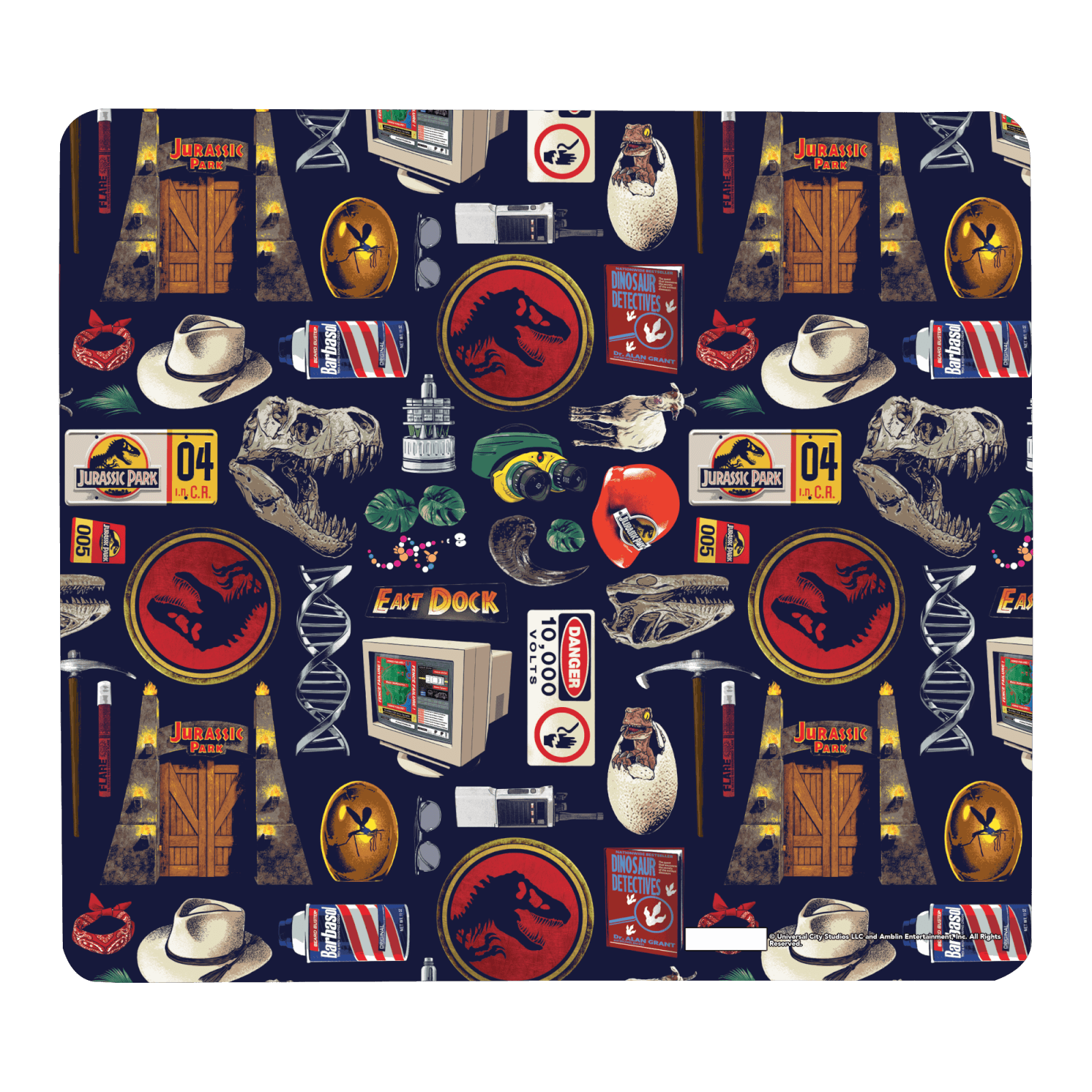 

Jurassic Park Retro Icons Gaming Mouse Mat - Small