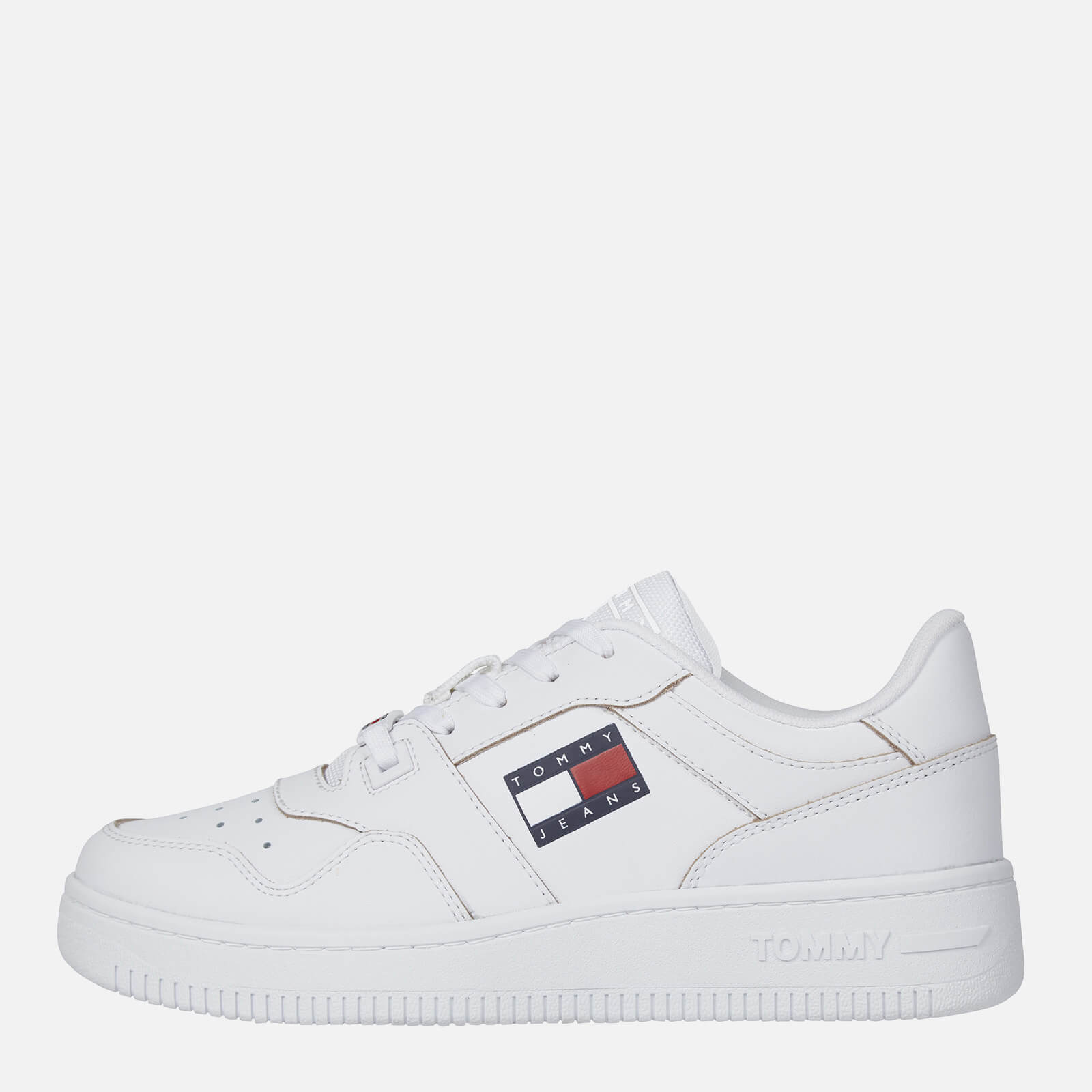 Tommy Jeans Tech Leather-Blend Basket Trainers - UK 7