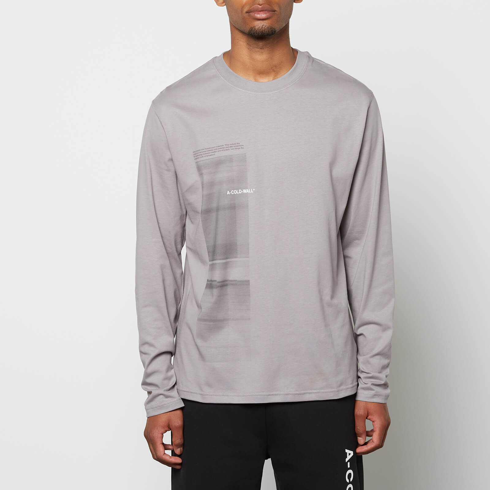 A-COLD-WALL* Men's Diffusion Graphic Long Sleeve T-Shirt - Mid Grey - S