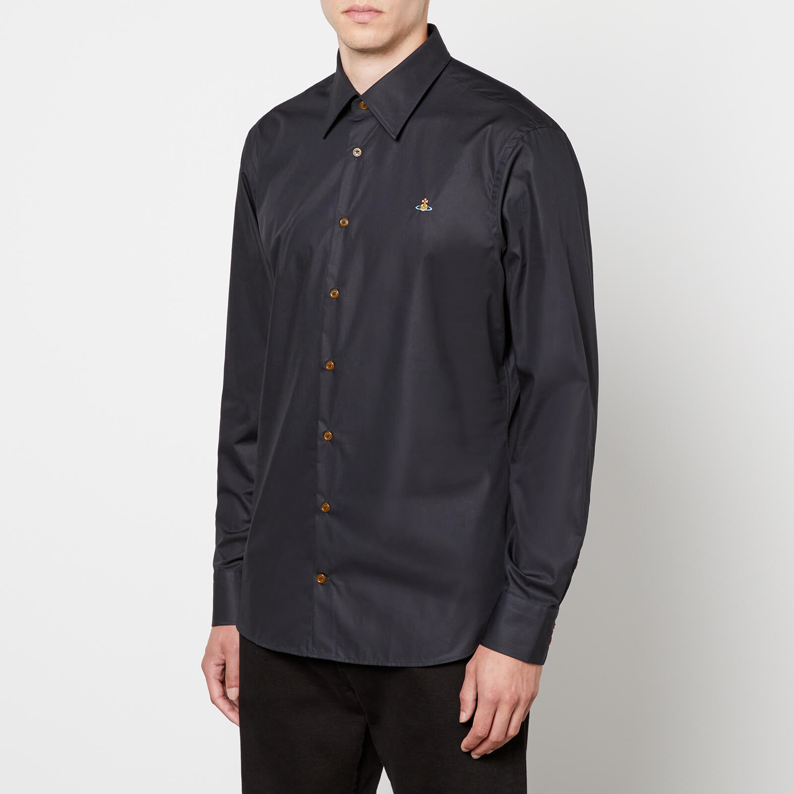 Vivienne Westwood Ghost Logo-Embroidered Cotton-Poplin Shirt - IT 50/L