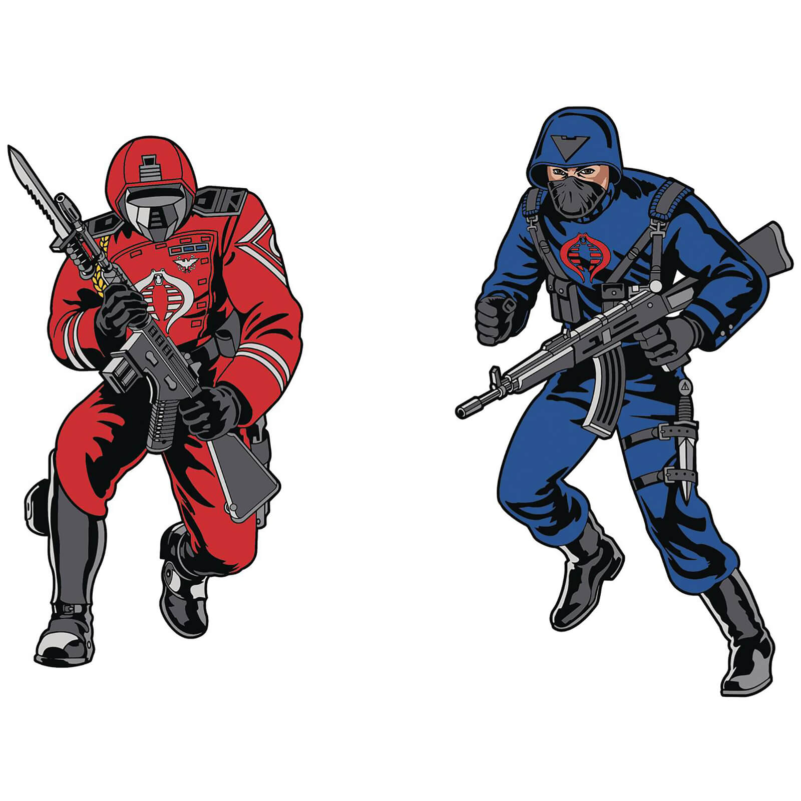 Image of G.I. Joe Retro Pin Set 2-pack - Cobra Elite Officer (Crimson Guard) & Cobra Officer