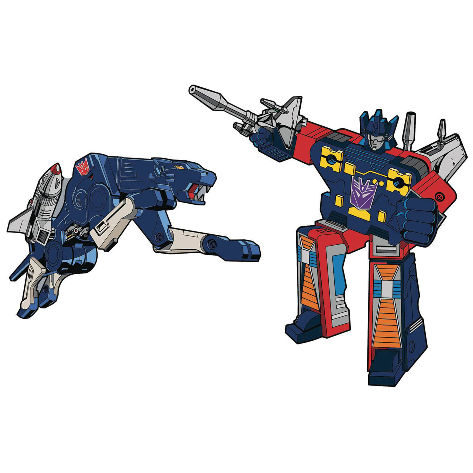 Transformers Retro Pin Set 2-pack - Ravage & Rumble