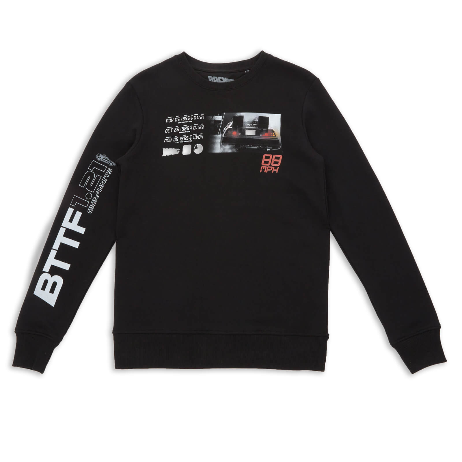 Back To The Future 88MPH Sweatshirt - Black - L - Nero