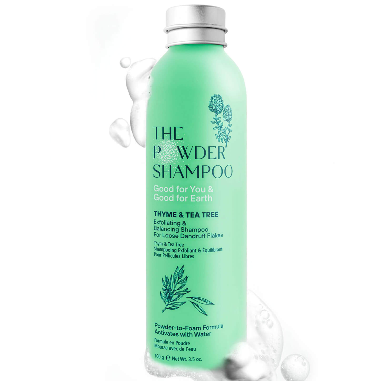 Image of The Powder Shampoo Exfoliating & Balancing Shampoo 100g (Thyme & Tea Tree)