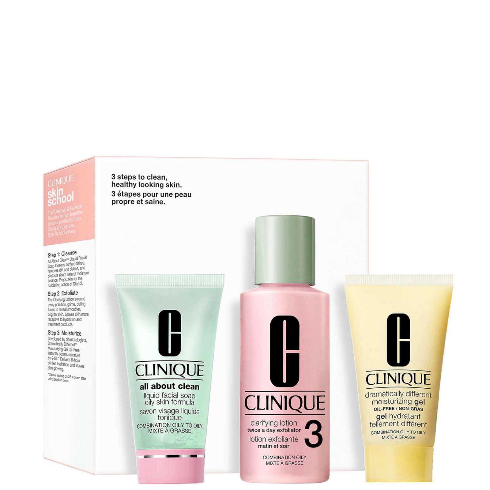 

Clinique 3 Step Skin Type 3 Mini Kit (Worth AED231)