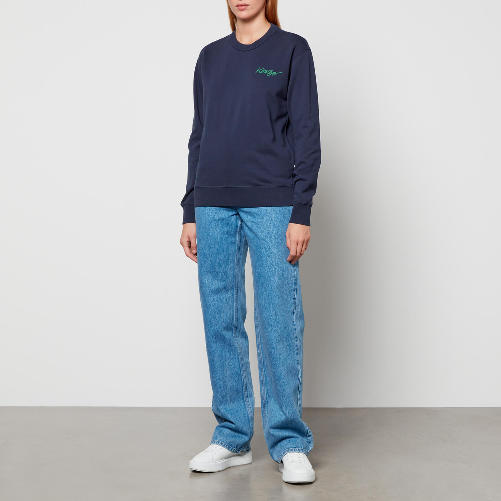 kenzo printed loopback cotton-jersey sweatshirt - xs