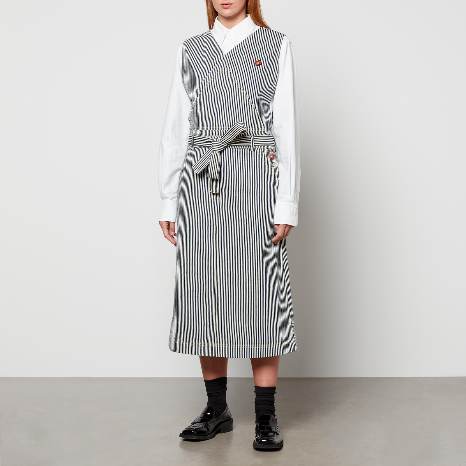 KENZO Striped Denim Midi Dress - XS